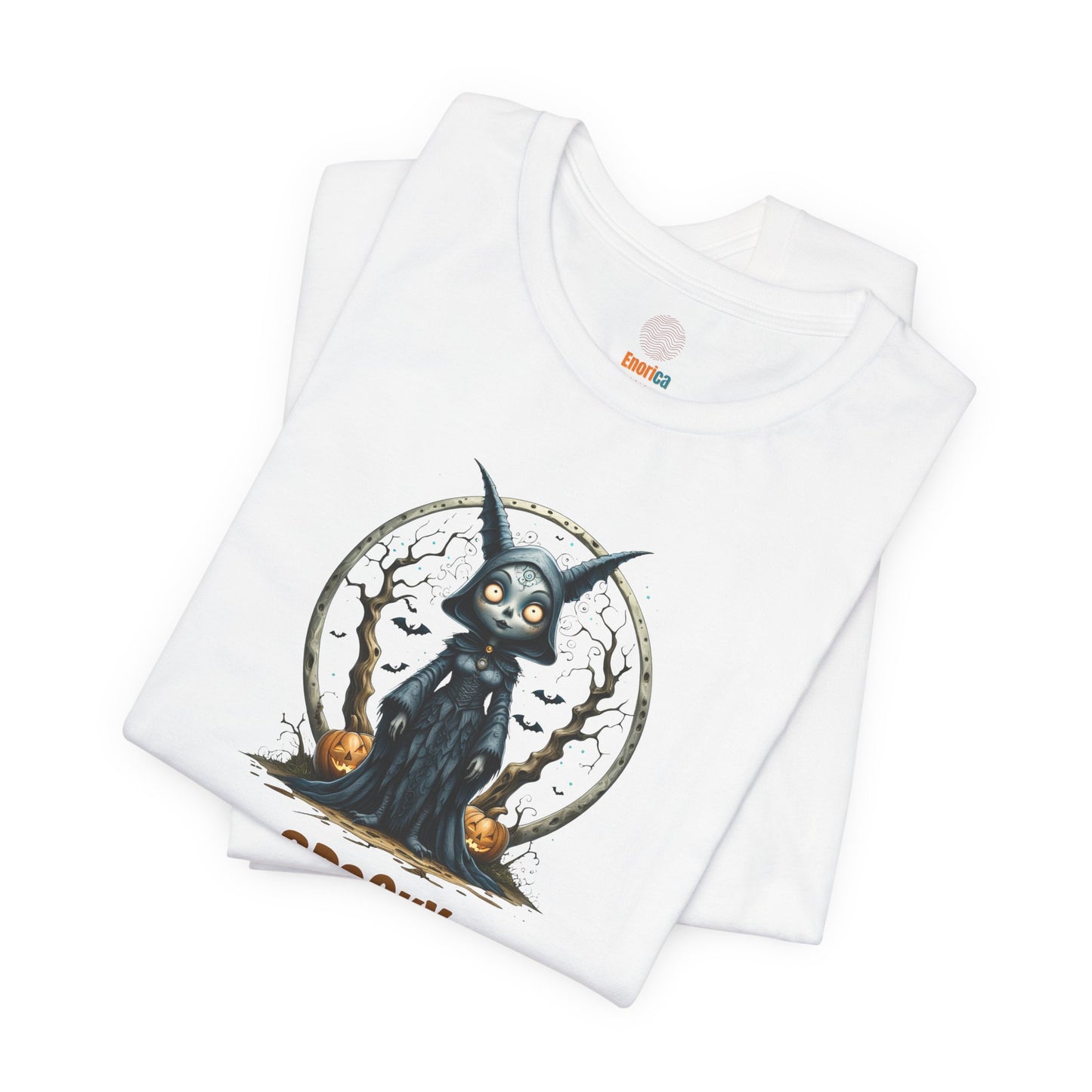Spooky Mama Halloween Shirt – Gothic Cat Witch Graphic Tee – Bella Canvas 3001 Unisex