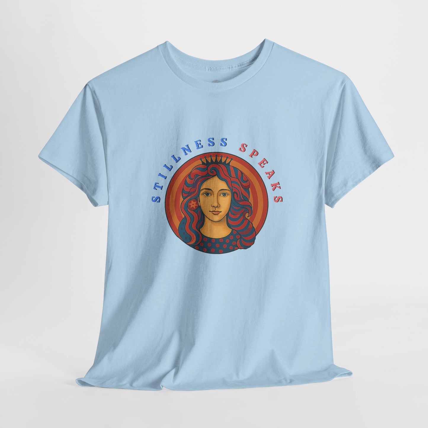 Stillness Speaks T-Shirt, Psychedelic Retro Graphic Tee, Spiritual Mystic Woman Shirt, 70s Boho Aesthetic Top, Inner Peace Gift, Unisex