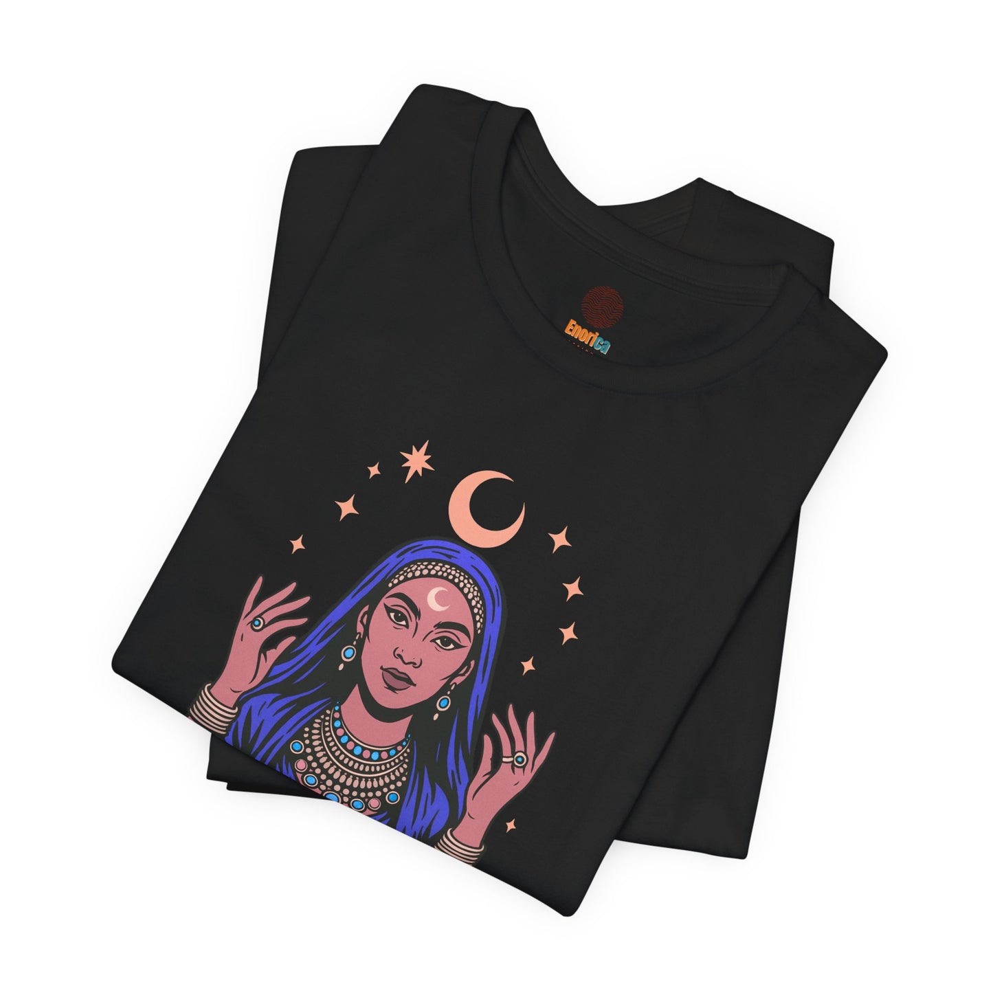 Guided by the Moon T Shirt, Mystical Celestial Graphic Tee, Spiritual Astrology Unisex Top, Moon Phase Witchy Gift for Moon Lovers - Unisex
