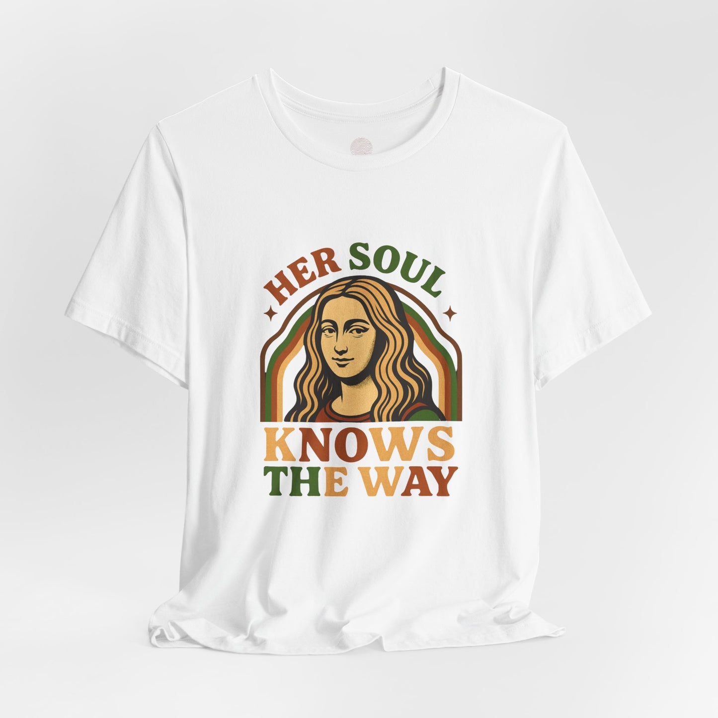Inspirational Quote Unisex Tee, Her Soul Knows The Way Shirt, Retro Graphic T-Shirt, Vintage Quote Top, Bella+Canvas 3001 Shirt