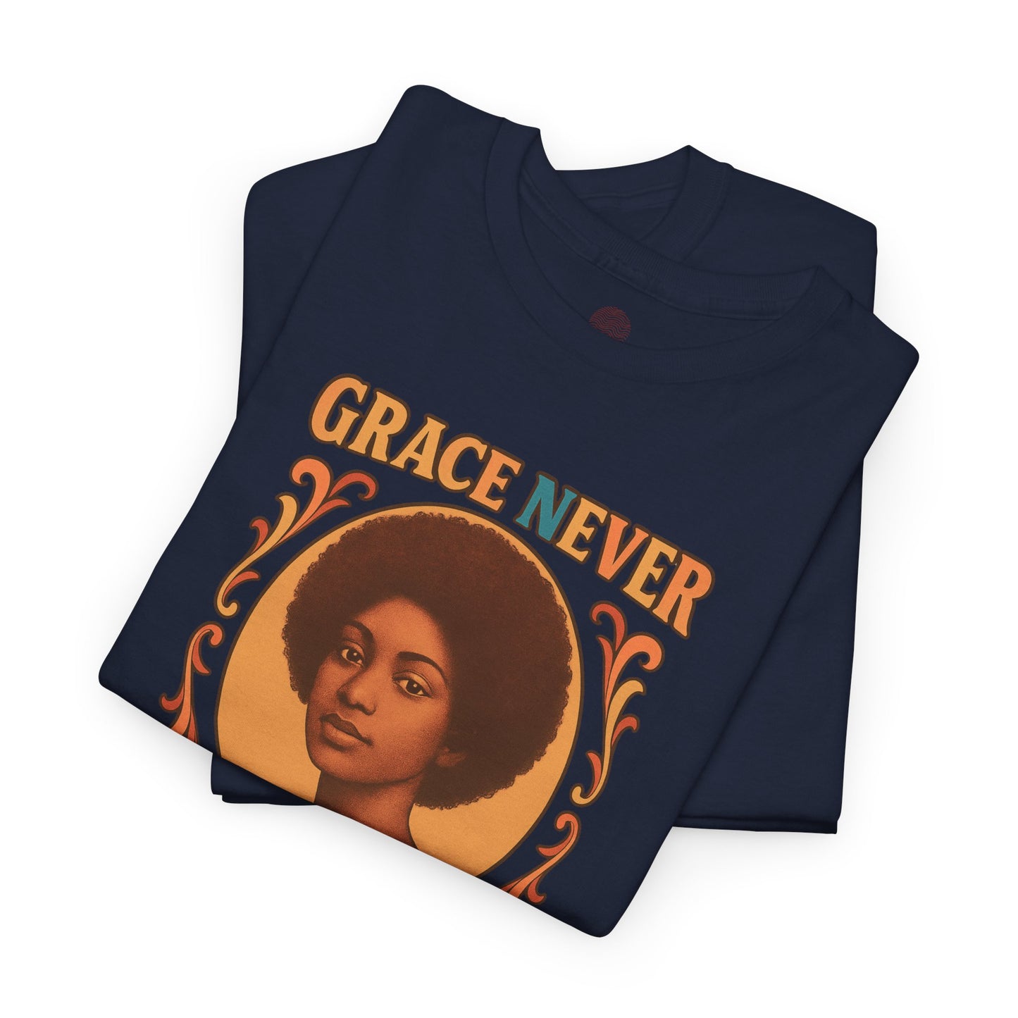 Grace Never Goes Out of Style Gildan 5000 Shirt - Retro Afro Woman Graphic Tee, Vintage 70s Aesthetic T-Shirt, Quote Top
