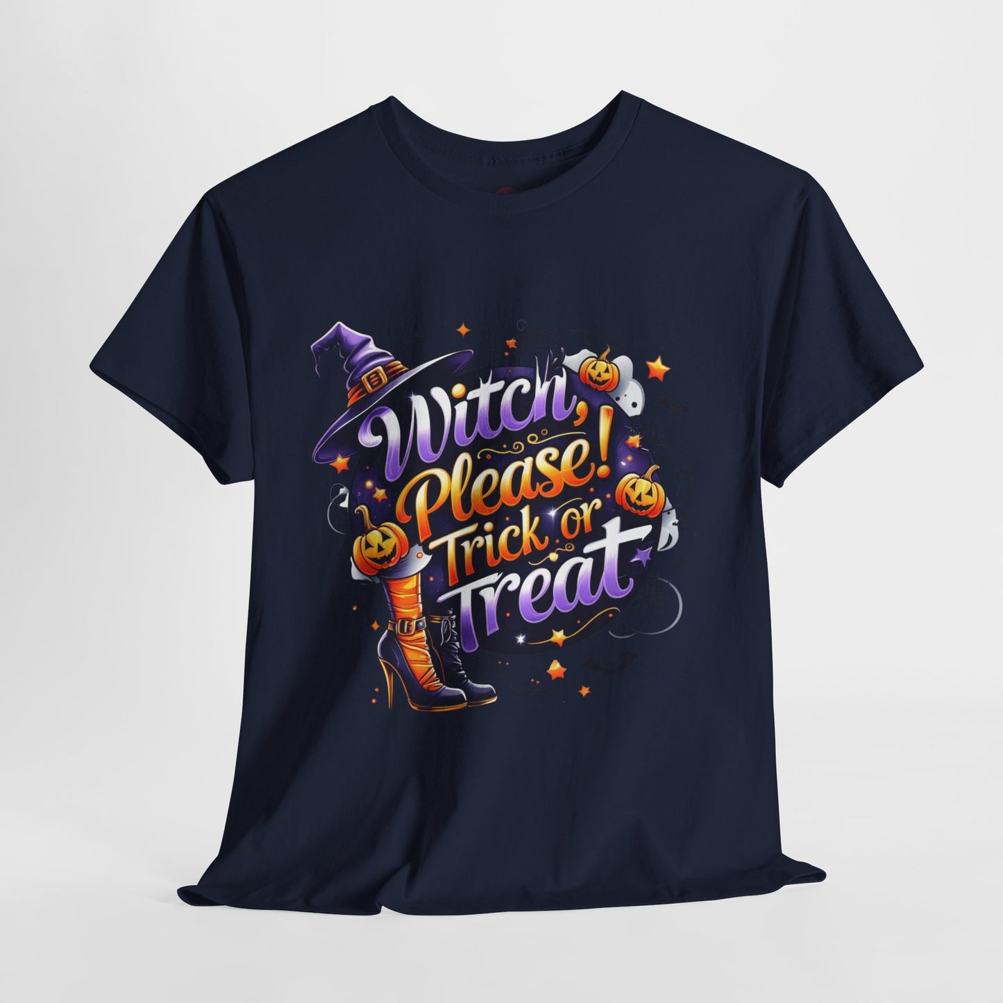Witch Please Trick or Treat Halloween Shirt | Funny Witch Pumpkin Graphic Tee | Spooky Unisex Costume T-Shirt | Cute Halloween Party Top