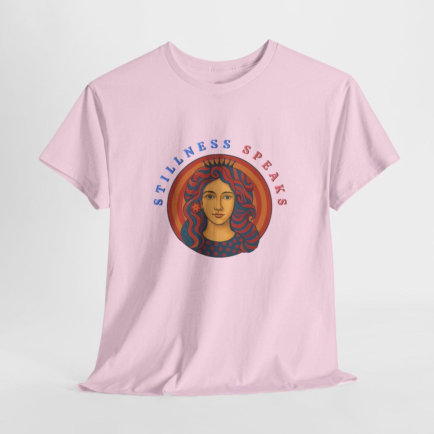 Stillness Speaks T-Shirt, Psychedelic Retro Graphic Tee, Spiritual Mystic Woman Shirt, 70s Boho Aesthetic Top, Inner Peace Gift, Unisex