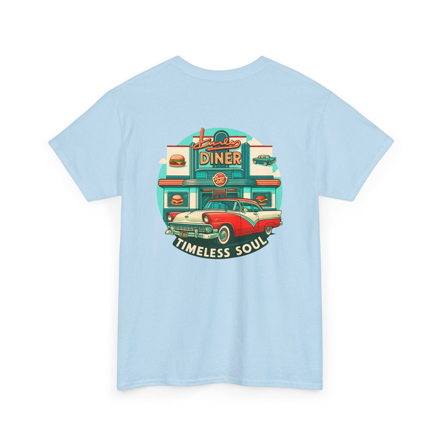 Retro Diner T-Shirt, Vintage Car Graphic Tee, 1950s American Drive-In Shirt, Rockabilly Unisex Top
