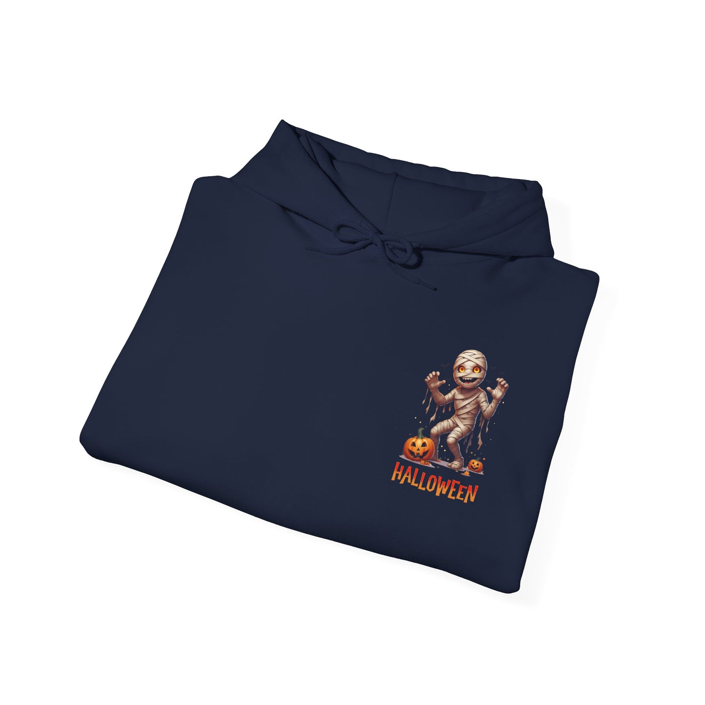 Halloween Mummy Hoodie β Spooky Pumpkin Graphic Sweatshirt β Gildan 18500 Unisex Halloween Hoodie for Fall & Horror Lovers