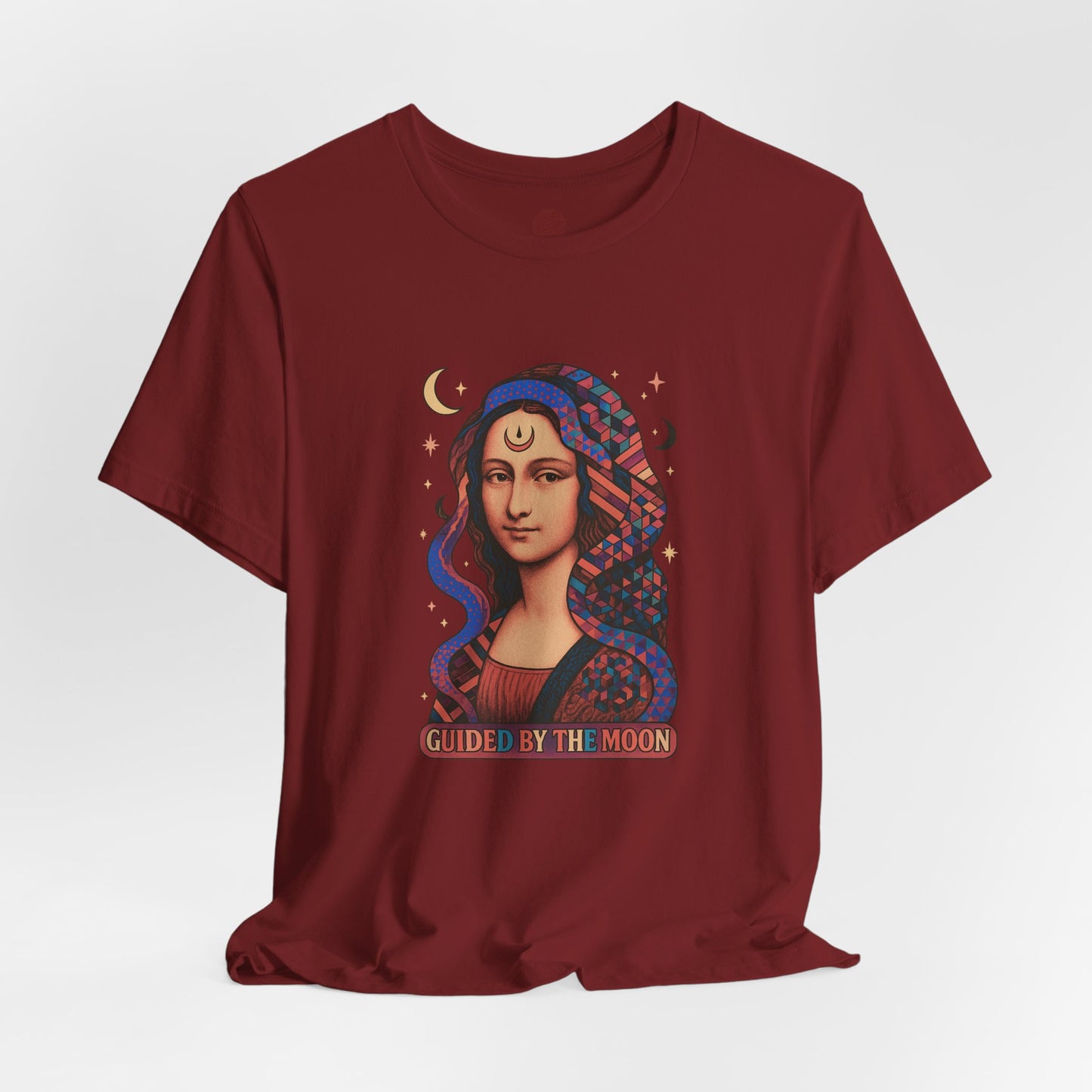 Moon Phase Unisex Tee, Celestial Graphic T-Shirt, Retro Geometric Spiritual Top, Astrology Gift, Mystical Moon Shirt, Boho Tee, Lunar Cycle