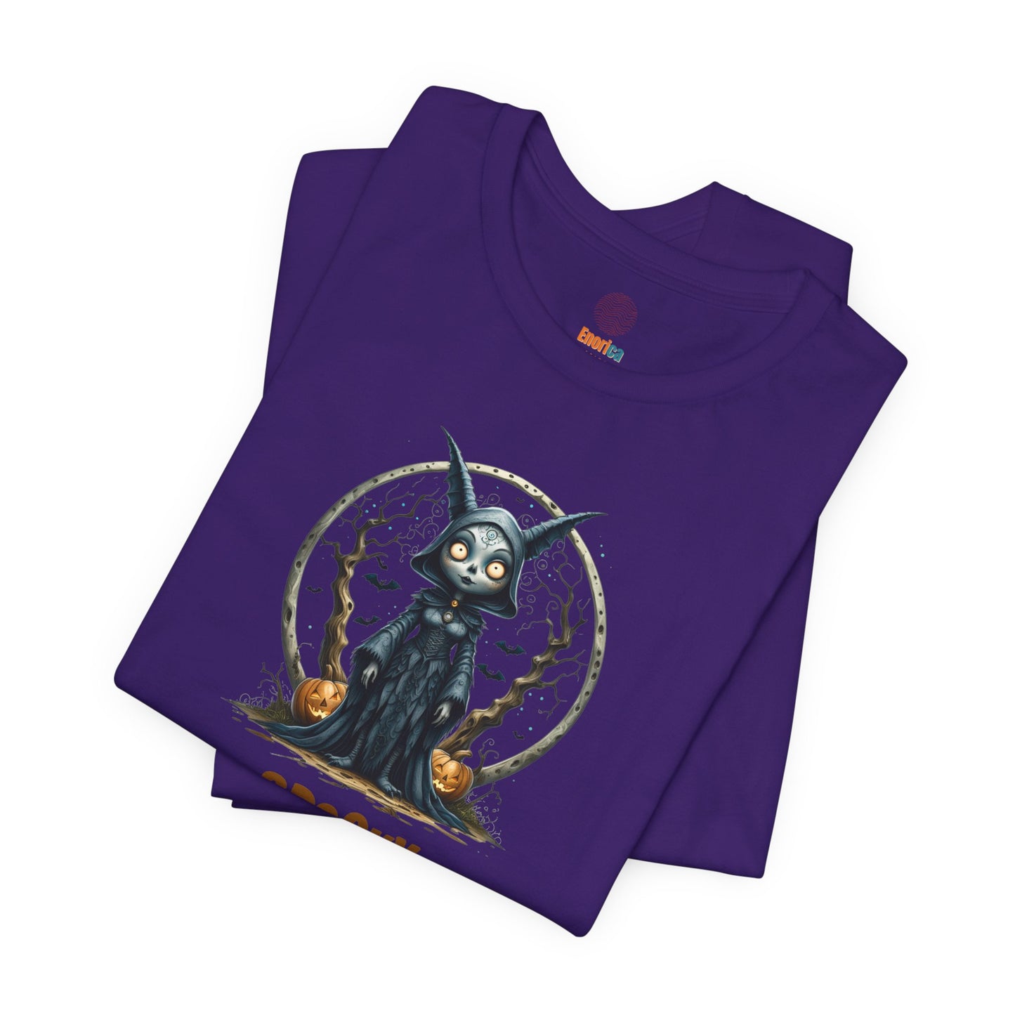 Spooky Mama Halloween Shirt – Gothic Cat Witch Graphic Tee – Bella Canvas 3001 Unisex