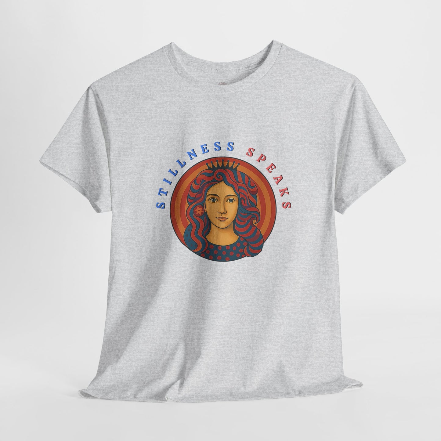 Stillness Speaks T-Shirt, Psychedelic Retro Graphic Tee, Spiritual Mystic Woman Shirt, 70s Boho Aesthetic Top, Inner Peace Gift, Unisex