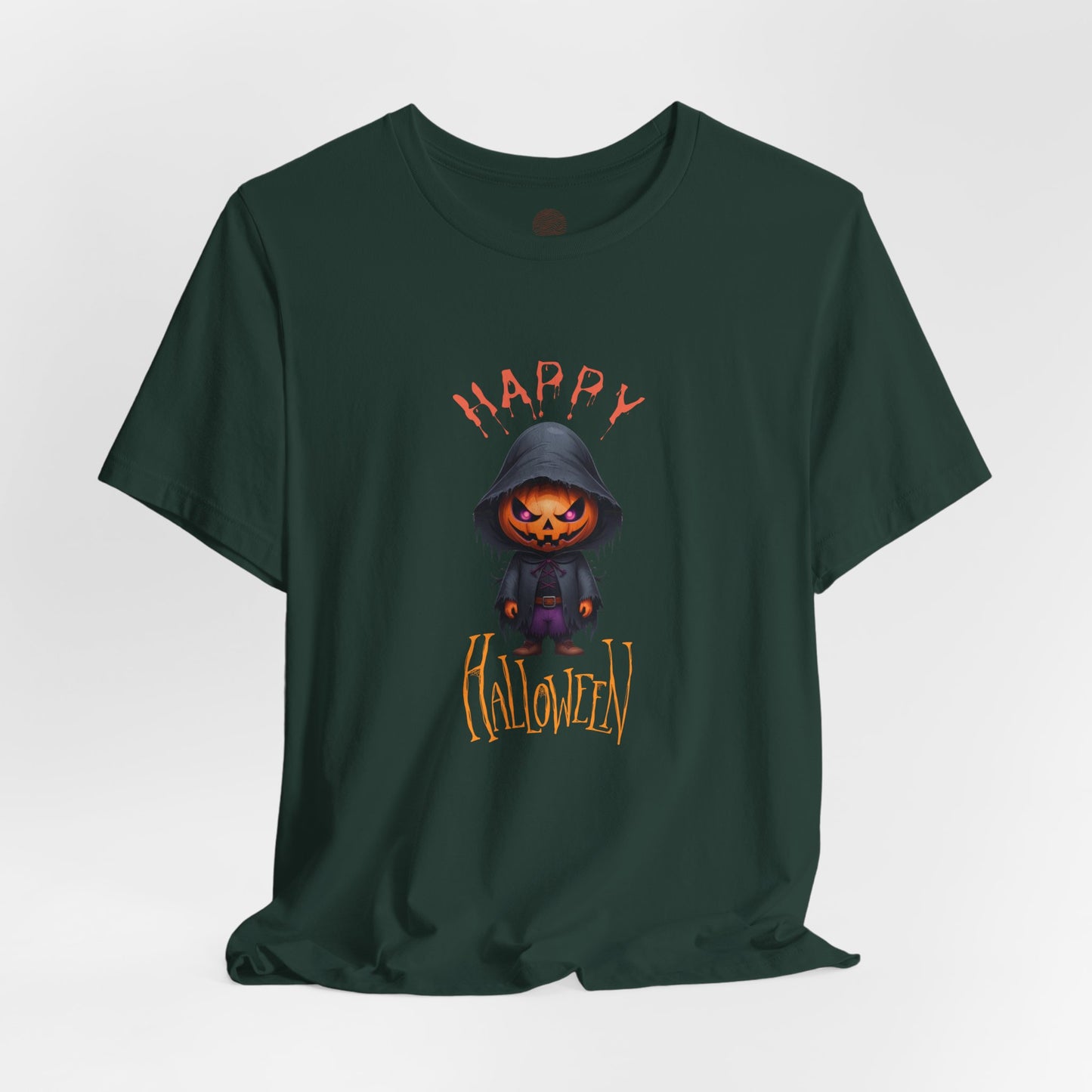 Happy Halloween Pumpkin Head Shirt – Spooky Jack O’Lantern Graphic Tee – Bella Canvas 3001 Unisex T-Shirt