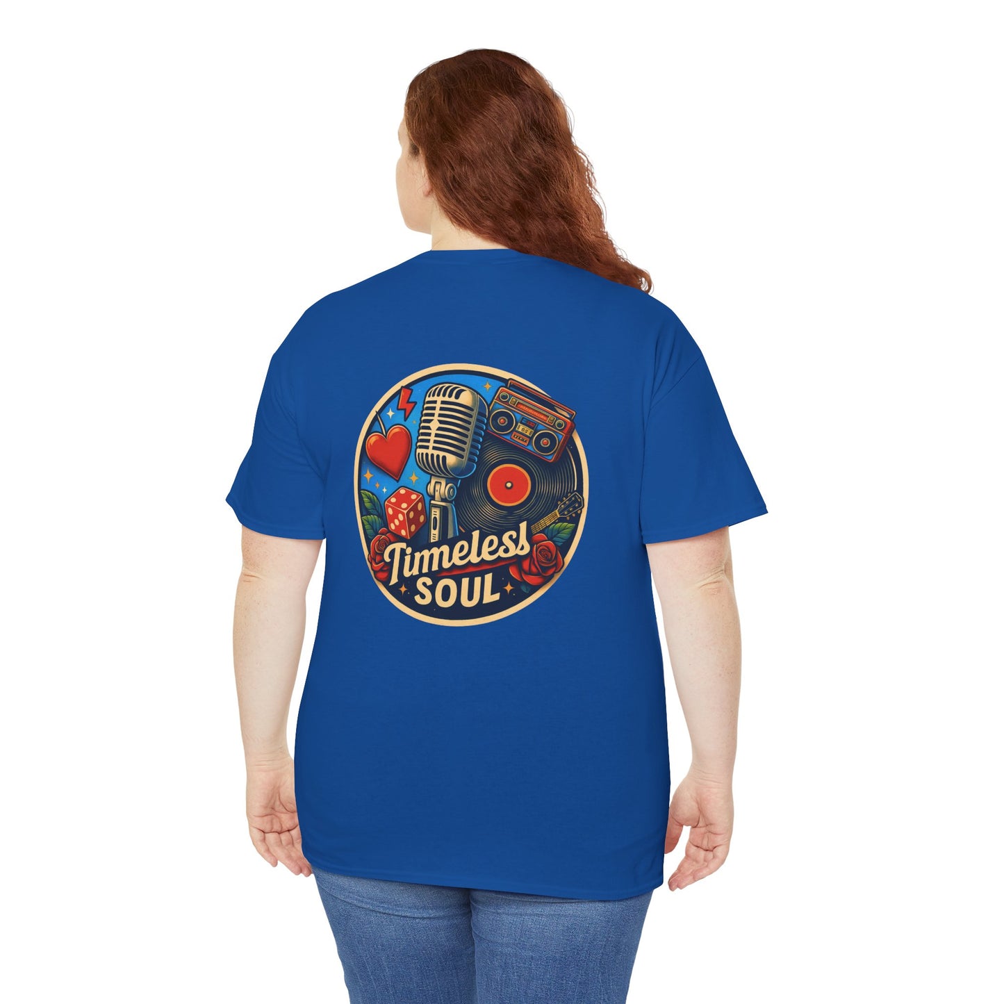 Vintage Retro Music T-Shirt, Rock & Roll Band Shirt, Boombox Guitar Tee, Unisex Heavy Cotton Tee