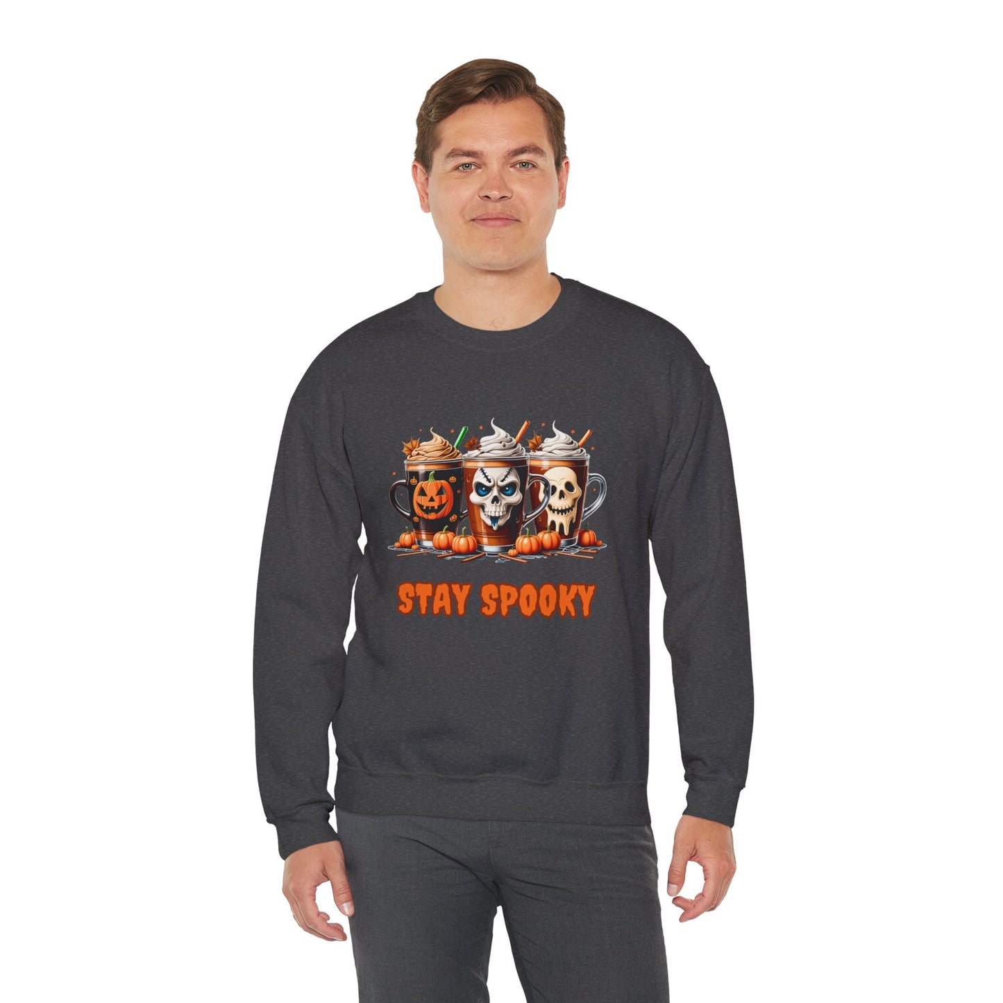 Stay Spooky Halloween Sweatshirt – Unisex Gildan Heavy Blend Crewneck Pullover