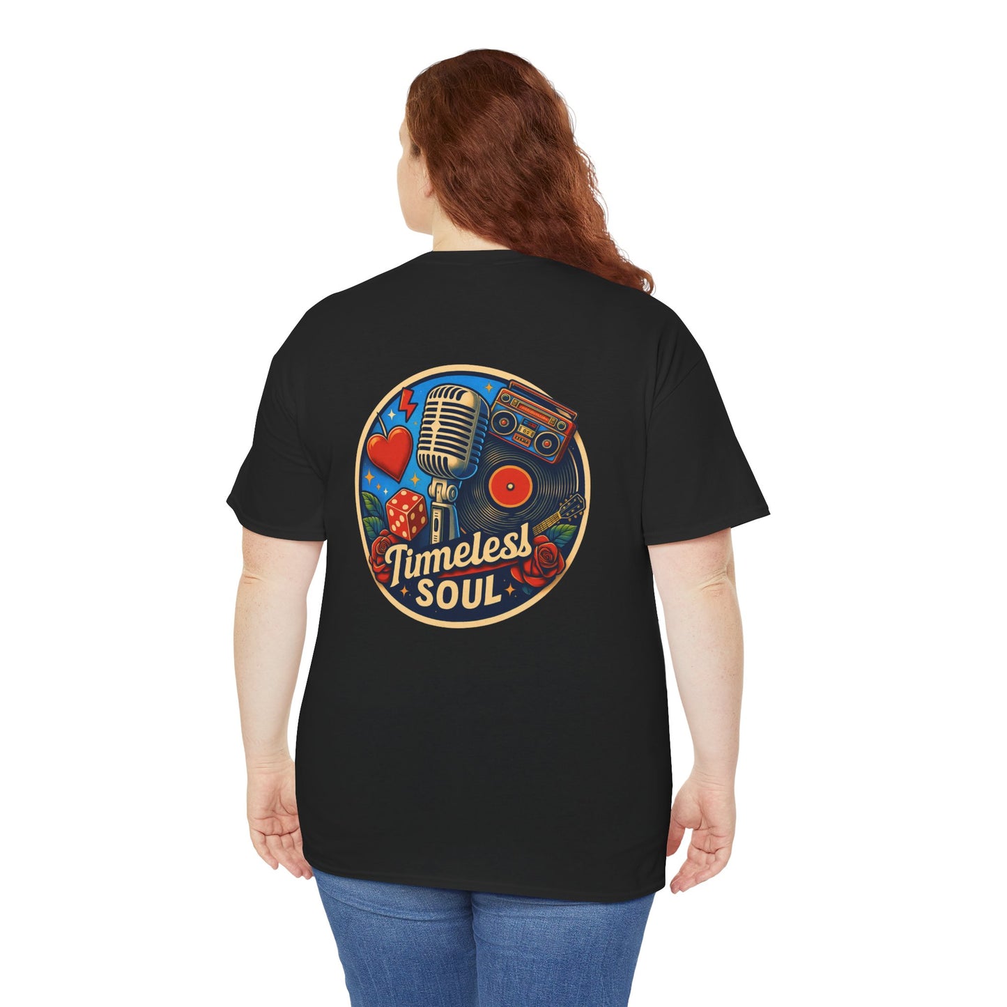 Vintage Retro Music T-Shirt, Rock & Roll Band Shirt, Boombox Guitar Tee, Unisex Heavy Cotton Tee
