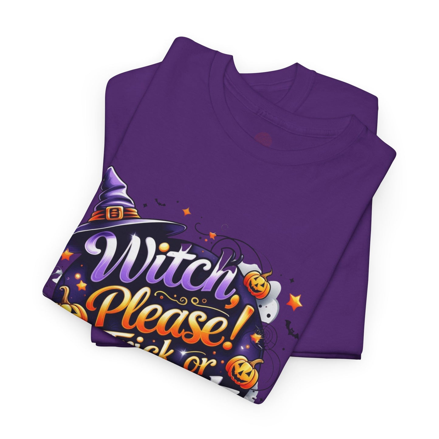 Witch Please Trick or Treat Halloween Shirt | Funny Witch Pumpkin Graphic Tee | Spooky Unisex Costume T-Shirt | Cute Halloween Party Top