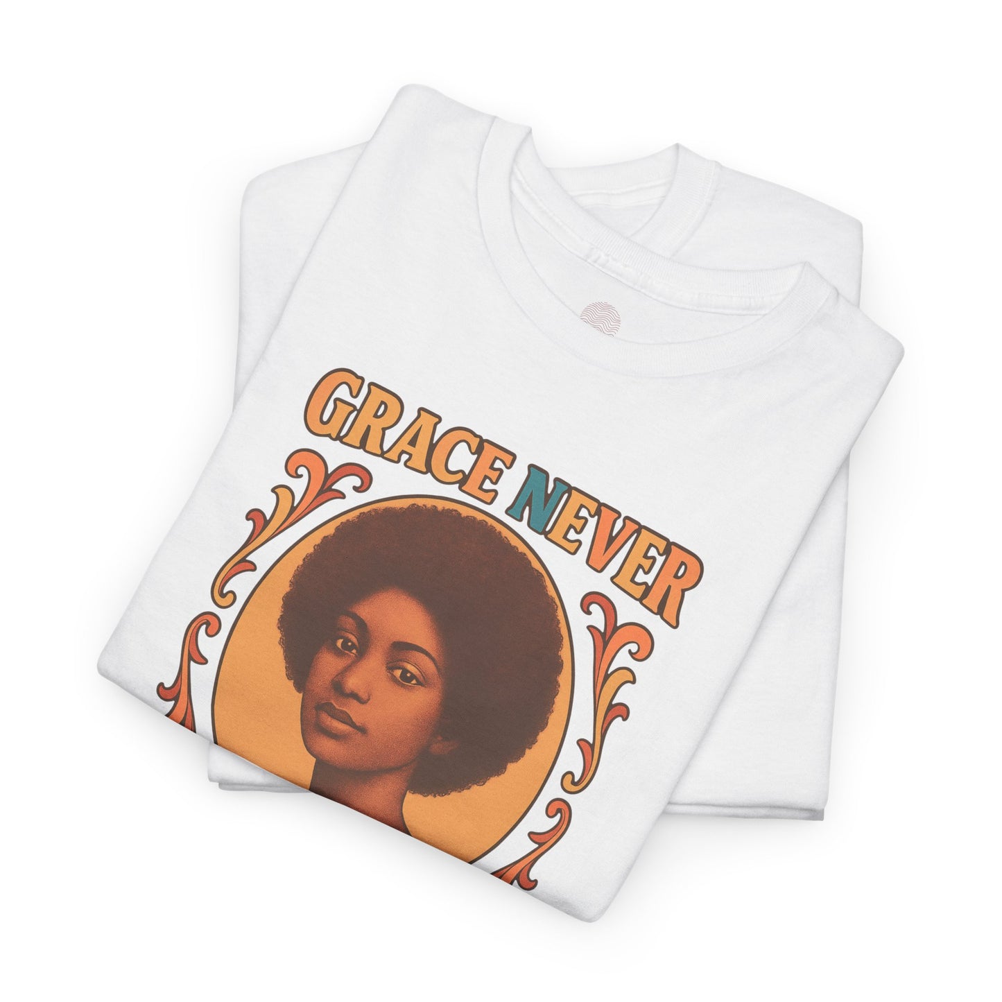 Grace Never Goes Out of Style Gildan 5000 Shirt - Retro Afro Woman Graphic Tee, Vintage 70s Aesthetic T-Shirt, Quote Top