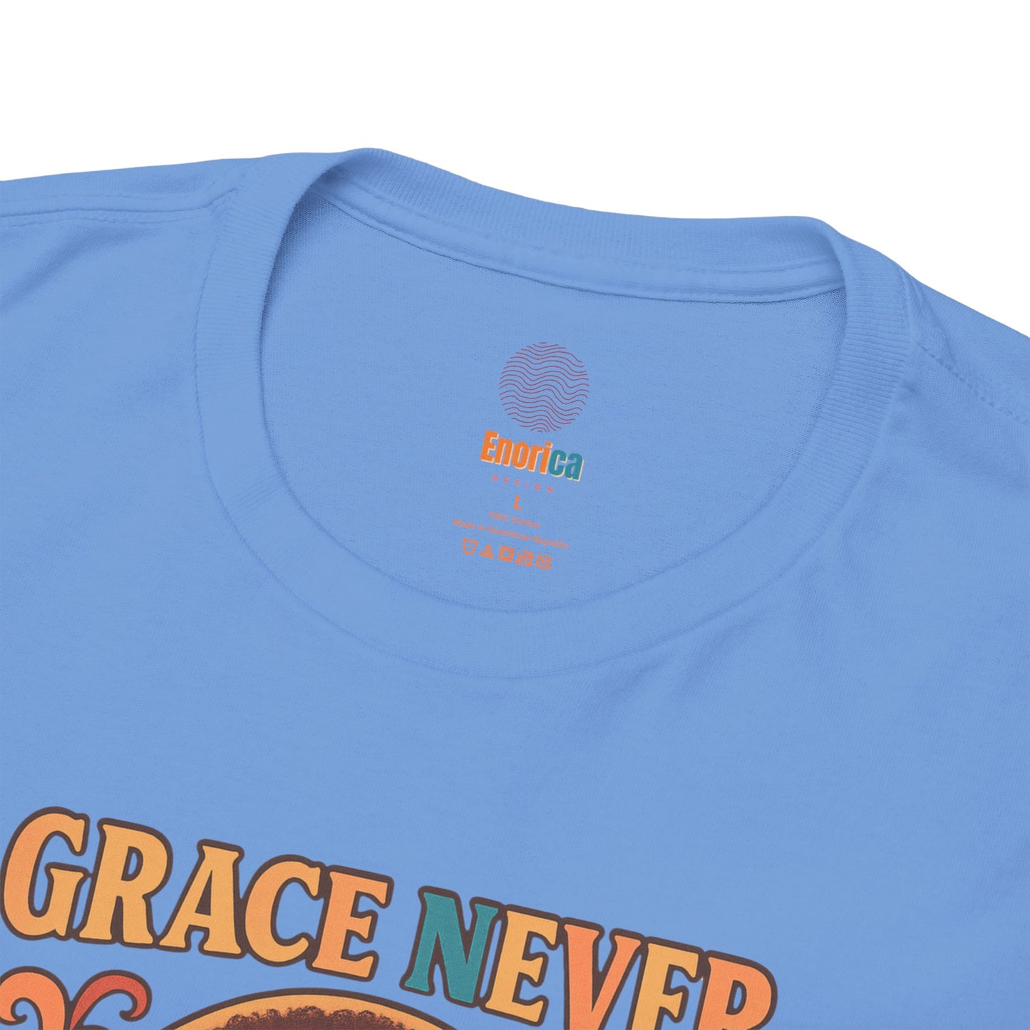 Grace Never Goes Out of Style Gildan 5000 Shirt - Retro Afro Woman Graphic Tee, Vintage 70s Aesthetic T-Shirt, Quote Top