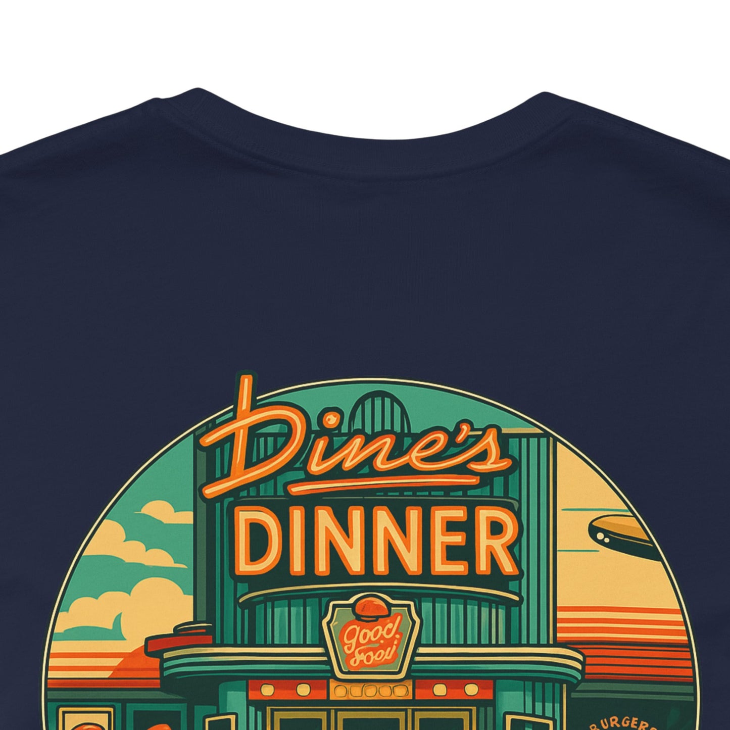 Golden Days Ahead Retro Diner T-Shirt, Vintage 50s Classic Car Graphic Tee, American Dinner Drive-In Style, Bella Canvas 3001 Unisex Shirt