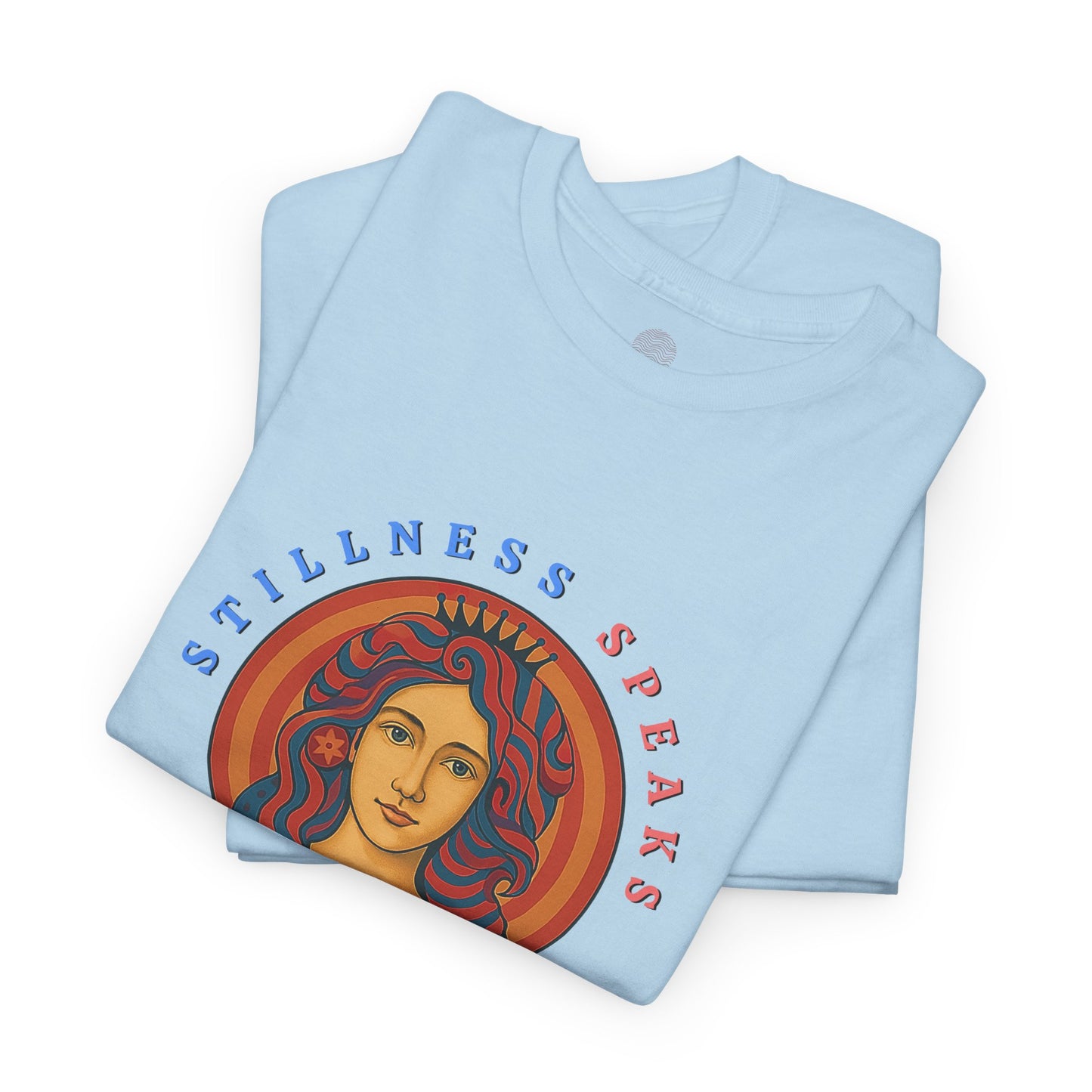 Stillness Speaks T-Shirt, Psychedelic Retro Graphic Tee, Spiritual Mystic Woman Shirt, 70s Boho Aesthetic Top, Inner Peace Gift, Unisex