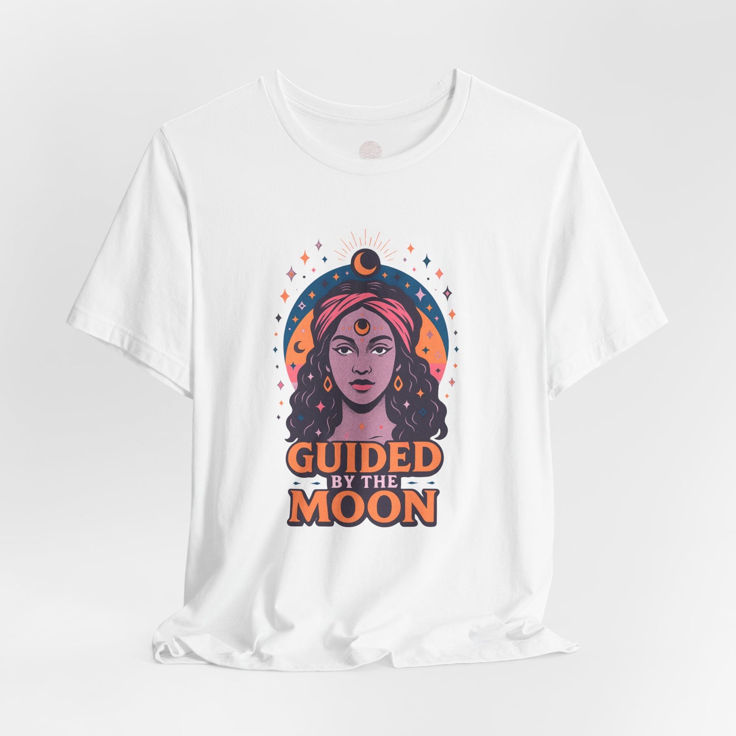 Moon Phase T-Shirt, Celestial Astrology Tee, Spiritual Unisex Top, Witchy Moon Lover Gift, Guided by the Moon Shirt, Mystical Graphic Tee