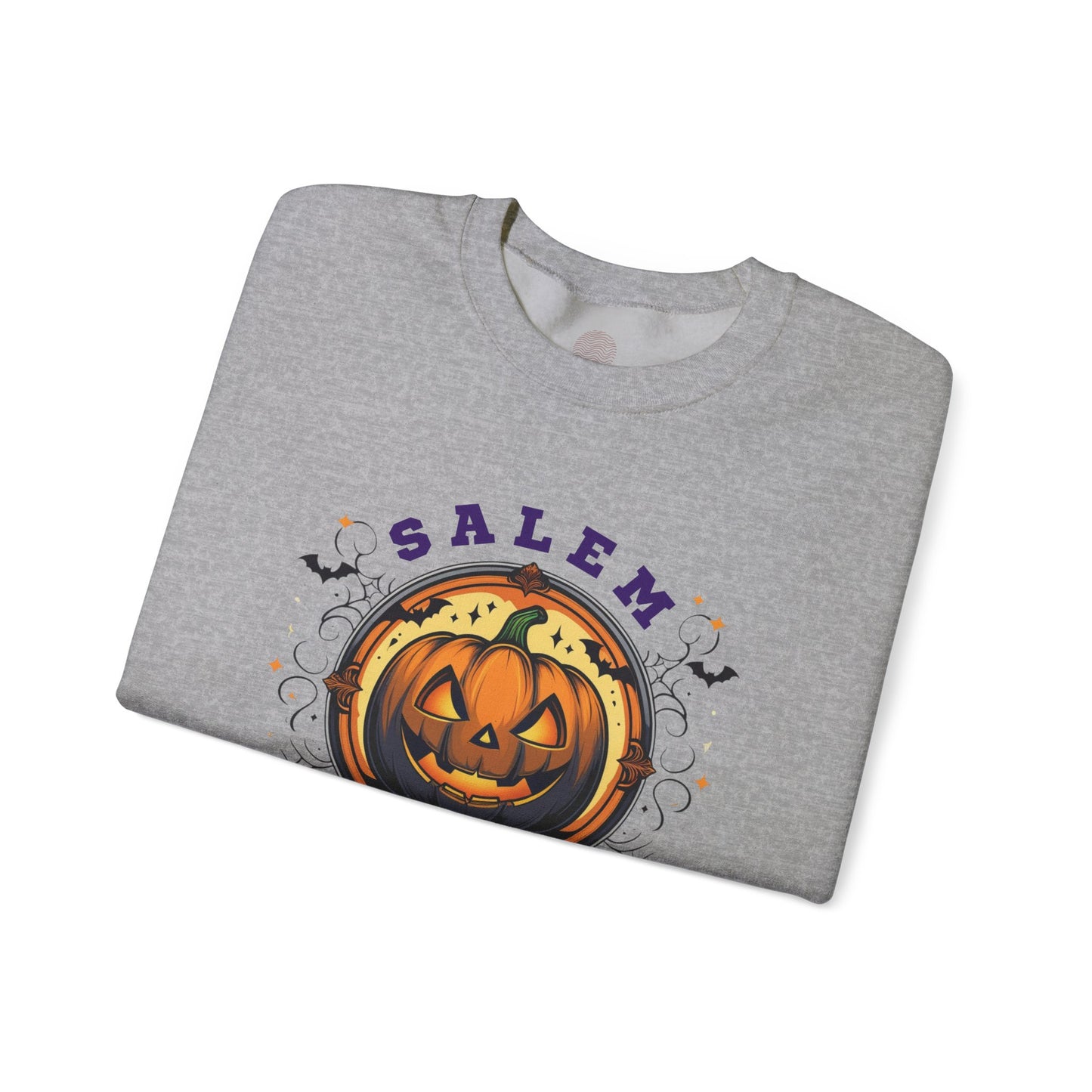 Unisex Salem University Halloween Sweatshirt – Pumpkin Jack-O’-Lantern Graphic Crewneck, Spooky Fall Aesthetic Pullover