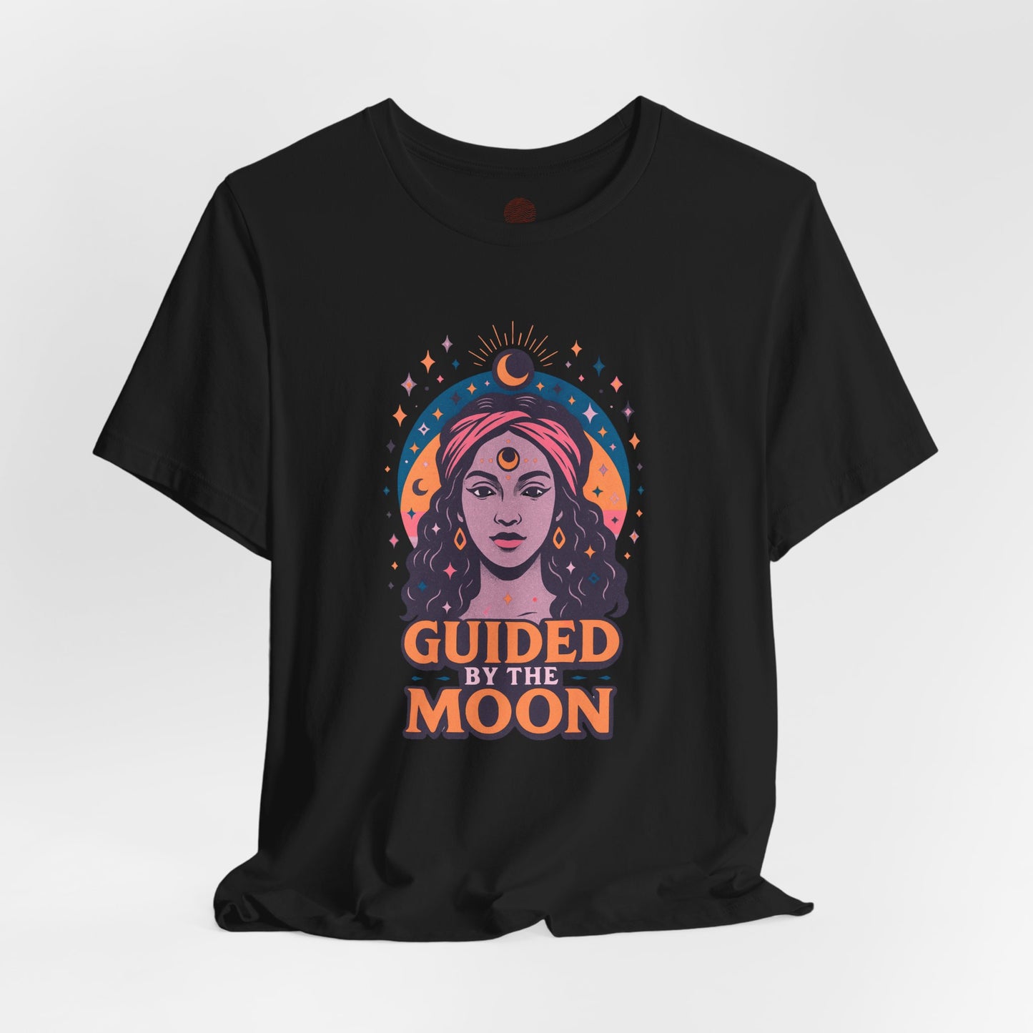 Moon Phase T-Shirt, Celestial Astrology Tee, Spiritual Unisex Top, Witchy Moon Lover Gift, Guided by the Moon Shirt, Mystical Graphic Tee