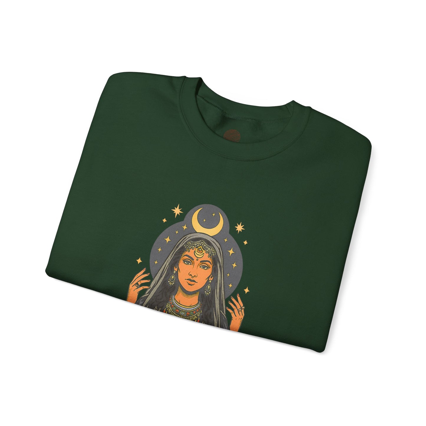 Guided by the Moon Sweatshirt, Celestial Graphic Pullover, Moon Phase Cozy Top, Astrology Gift, Gildan 18000 Sweatshirt