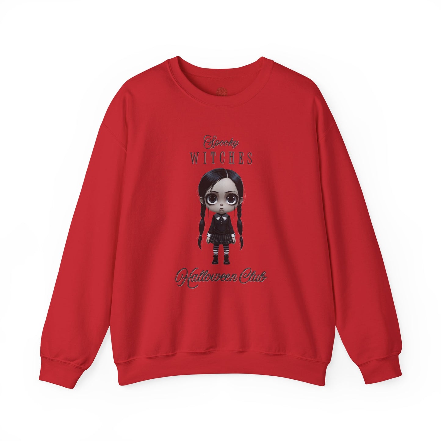 Spooky Witches Halloween Club Sweatshirt, Gothic Witch Pullover, Creepy Cute Wednesday Addams Aesthetic, Gildan 18000, Halloween Costume,