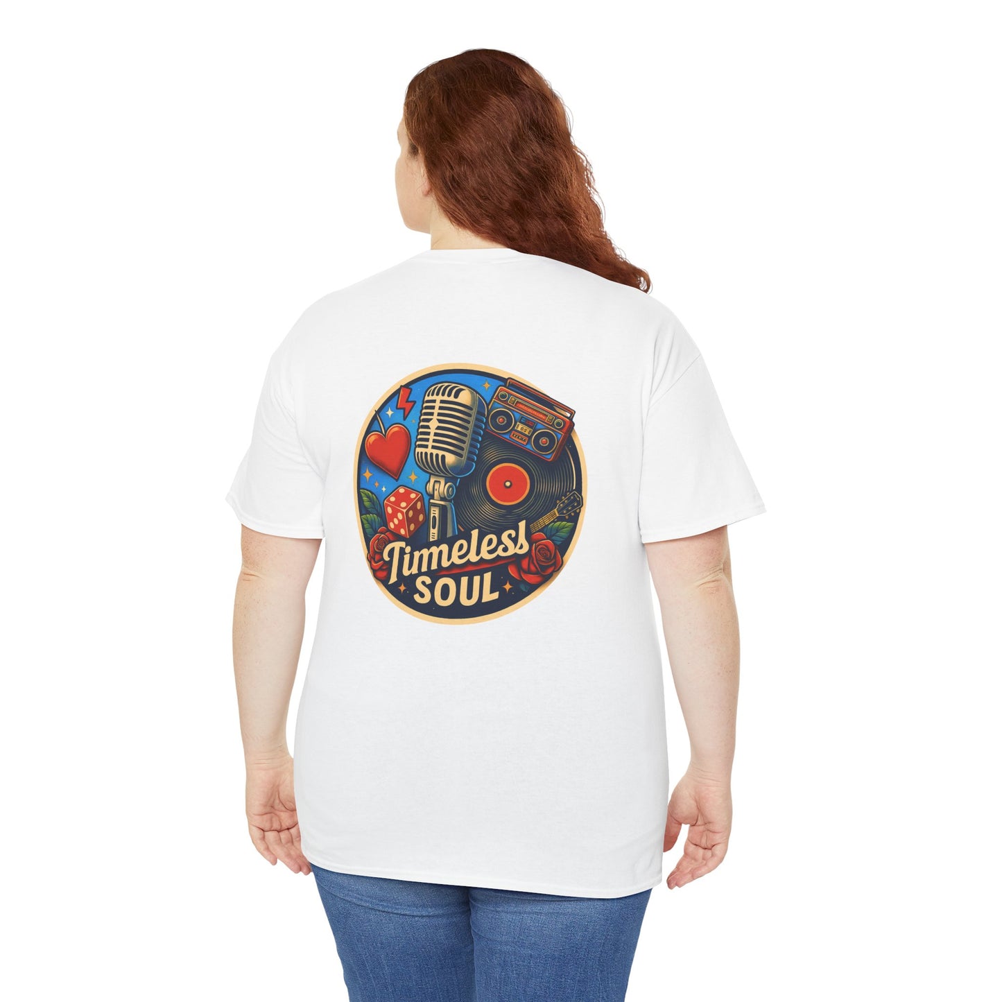 Vintage Retro Music T-Shirt, Rock & Roll Band Shirt, Boombox Guitar Tee, Unisex Heavy Cotton Tee