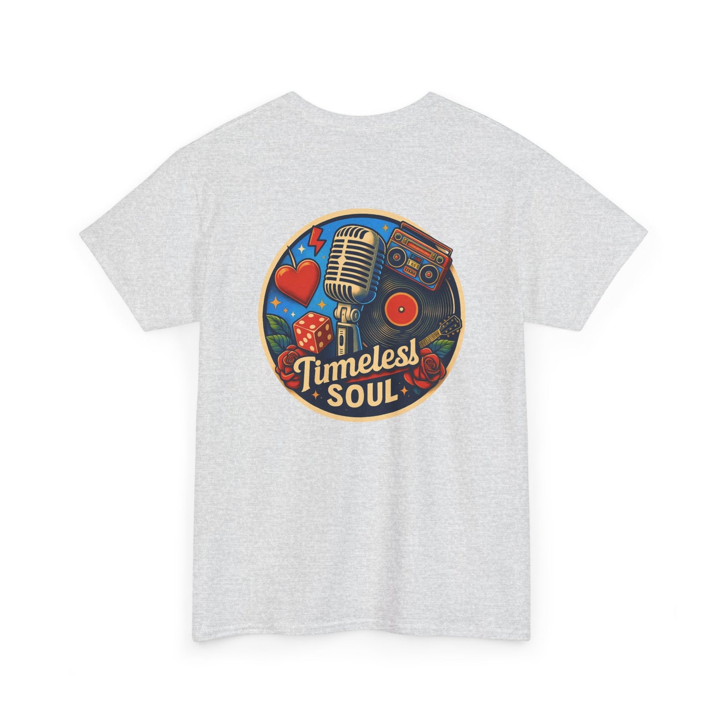 Vintage Retro Music T-Shirt, Rock & Roll Band Shirt, Boombox Guitar Tee, Unisex Heavy Cotton Tee