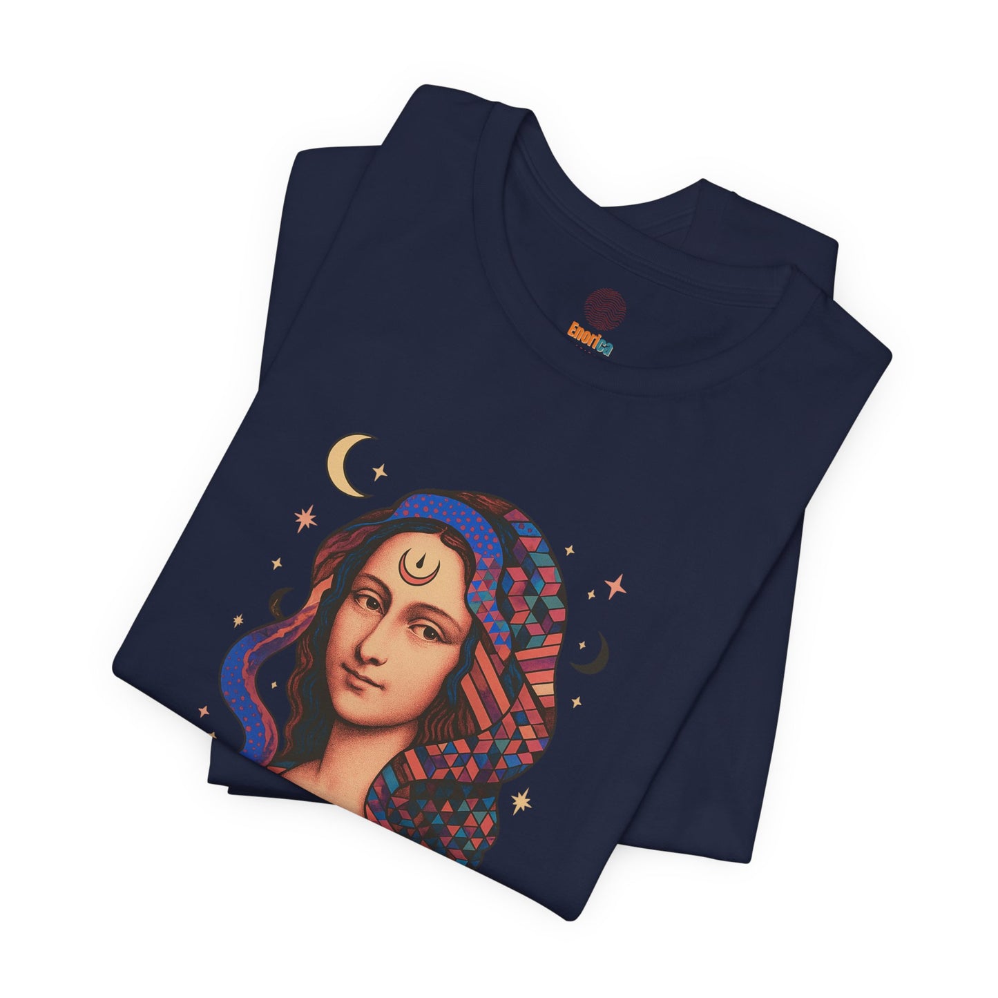 Moon Phase Unisex Tee, Celestial Graphic T-Shirt, Retro Geometric Spiritual Top, Astrology Gift, Mystical Moon Shirt, Boho Tee, Lunar Cycle