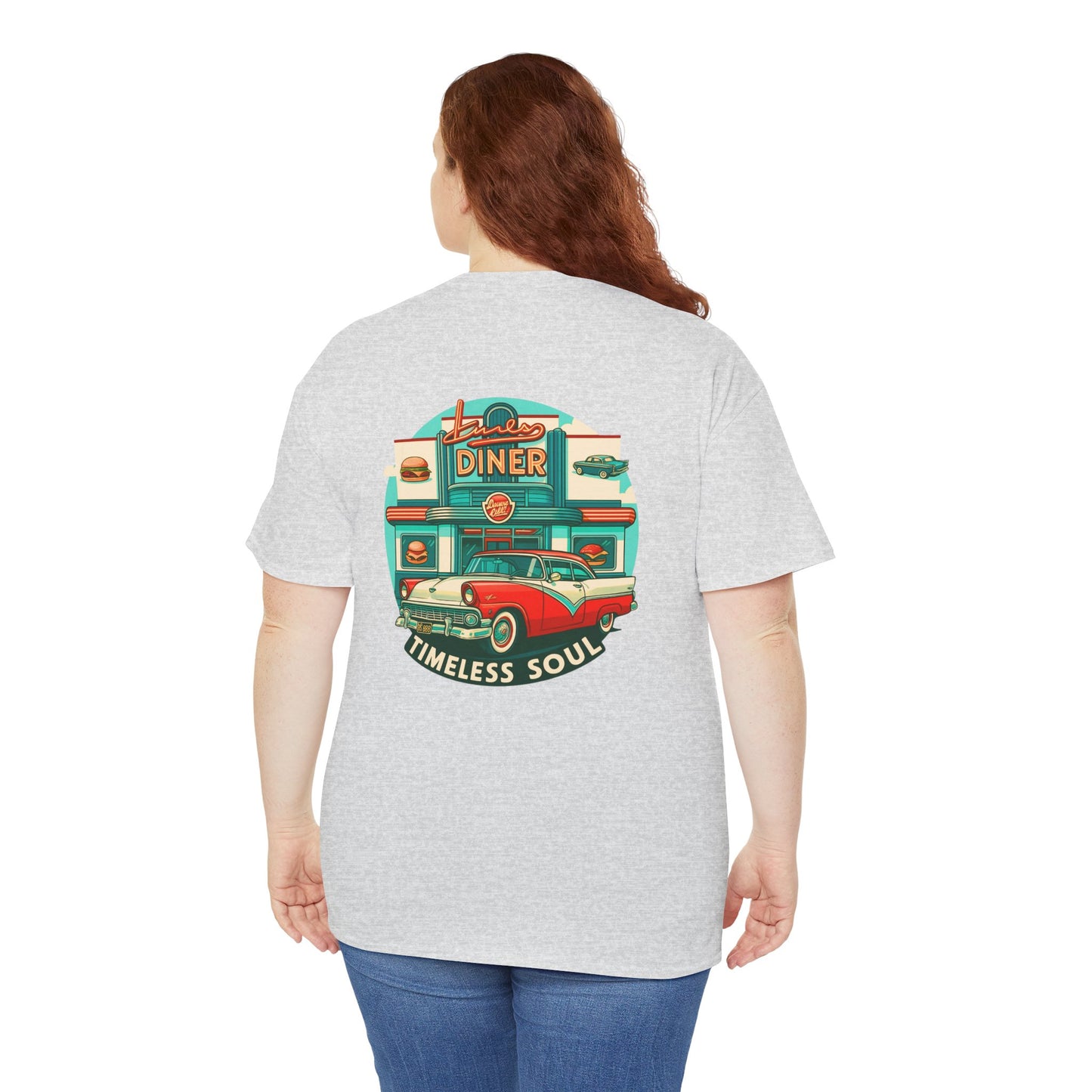 Retro Diner T-Shirt, Vintage Car Graphic Tee, 1950s American Drive-In Shirt, Rockabilly Unisex Top