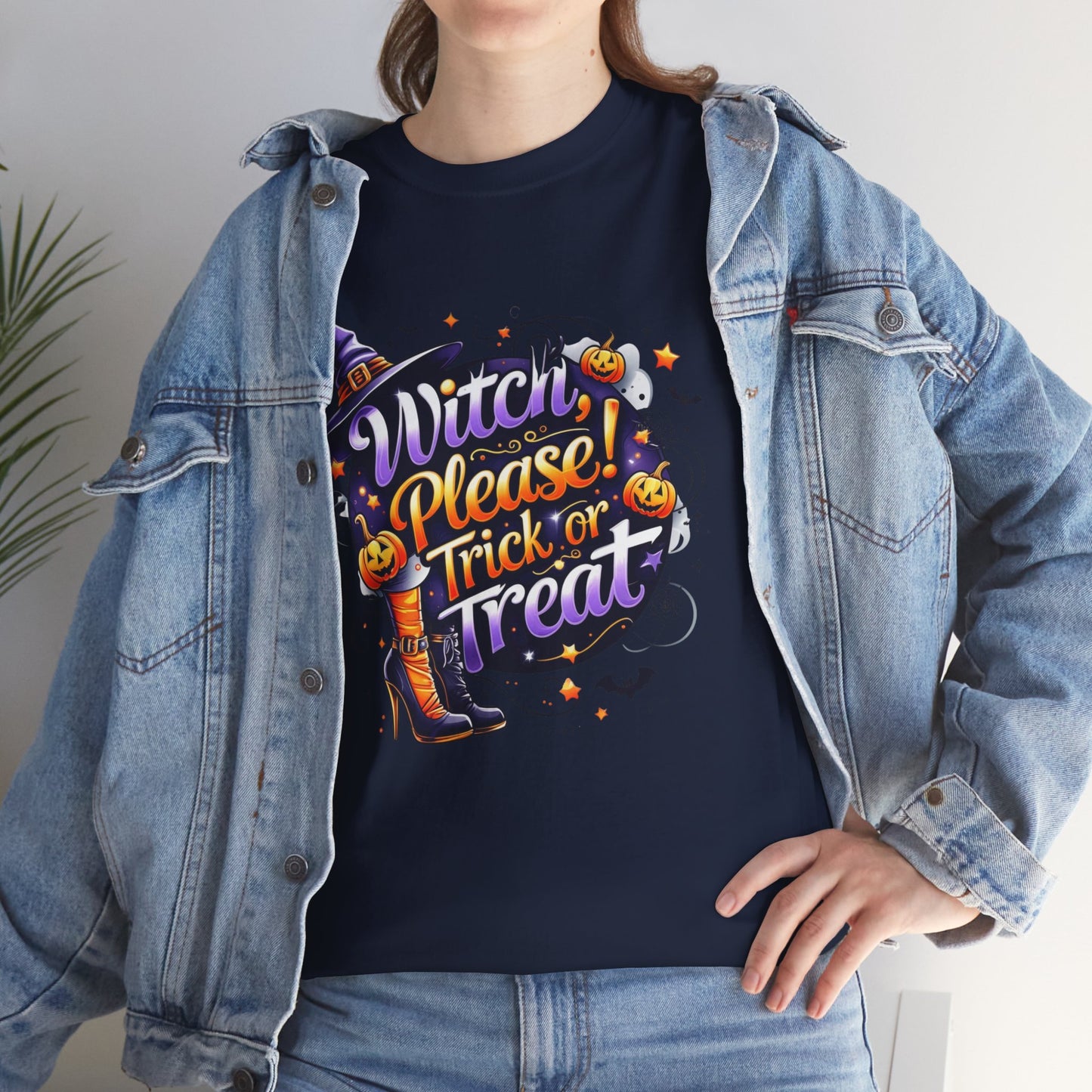 Witch Please Trick or Treat Halloween Shirt | Funny Witch Pumpkin Graphic Tee | Spooky Unisex Costume T-Shirt | Cute Halloween Party Top