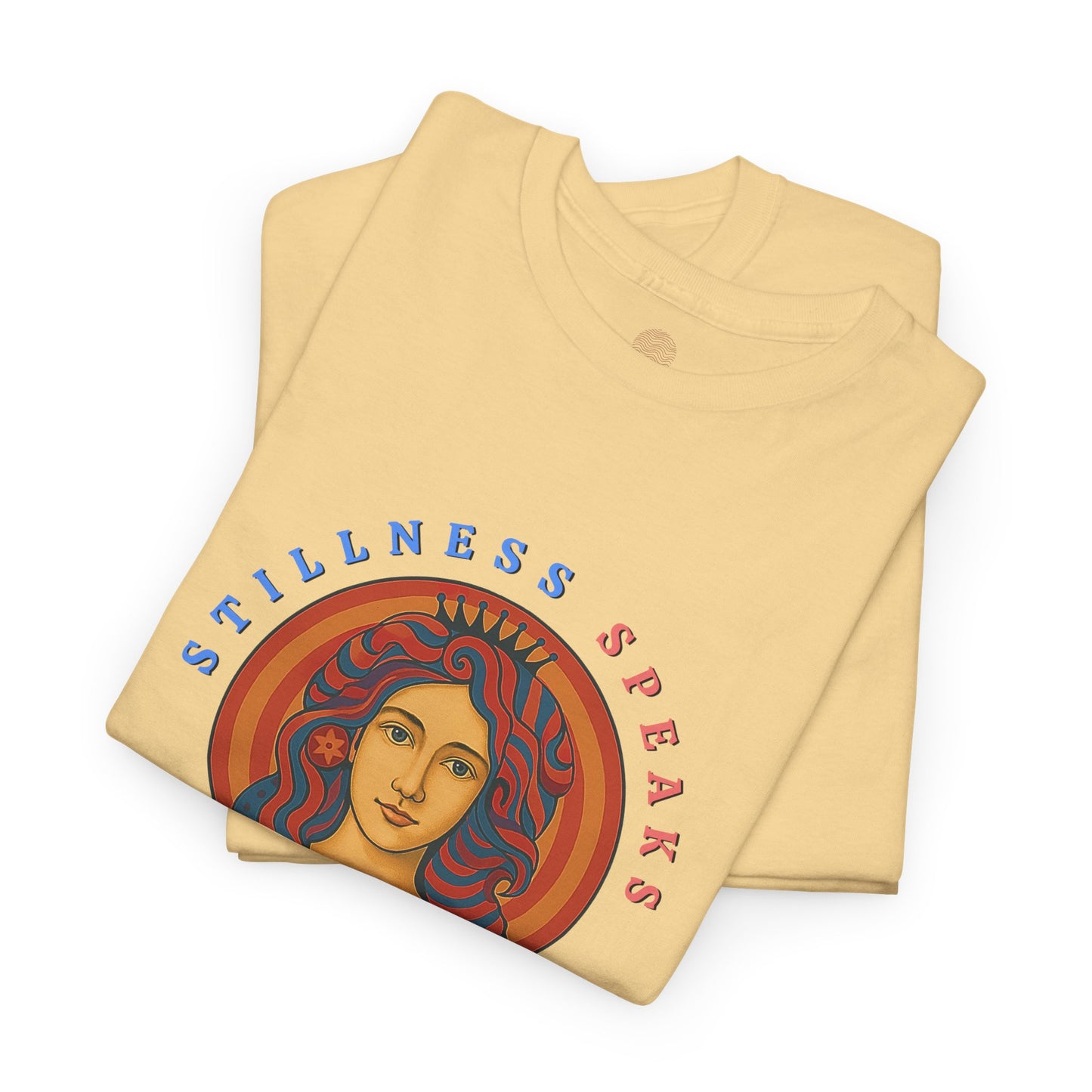 Stillness Speaks T-Shirt, Psychedelic Retro Graphic Tee, Spiritual Mystic Woman Shirt, 70s Boho Aesthetic Top, Inner Peace Gift, Unisex
