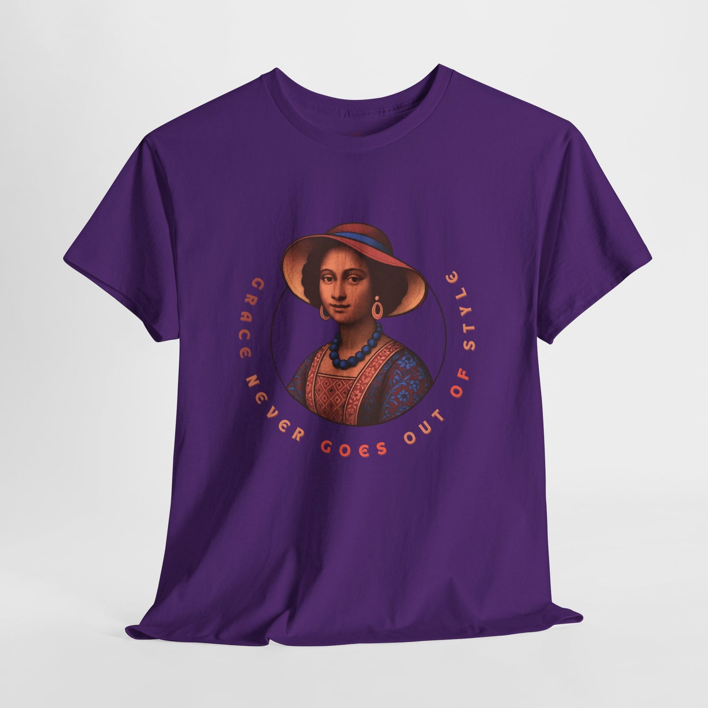 Grace Never Goes Out of Style Gildan 5000 Shirt, Vintage Renaissance Woman Graphic Tee, Inspirational Quote T Shirt, Retro Art Gift
