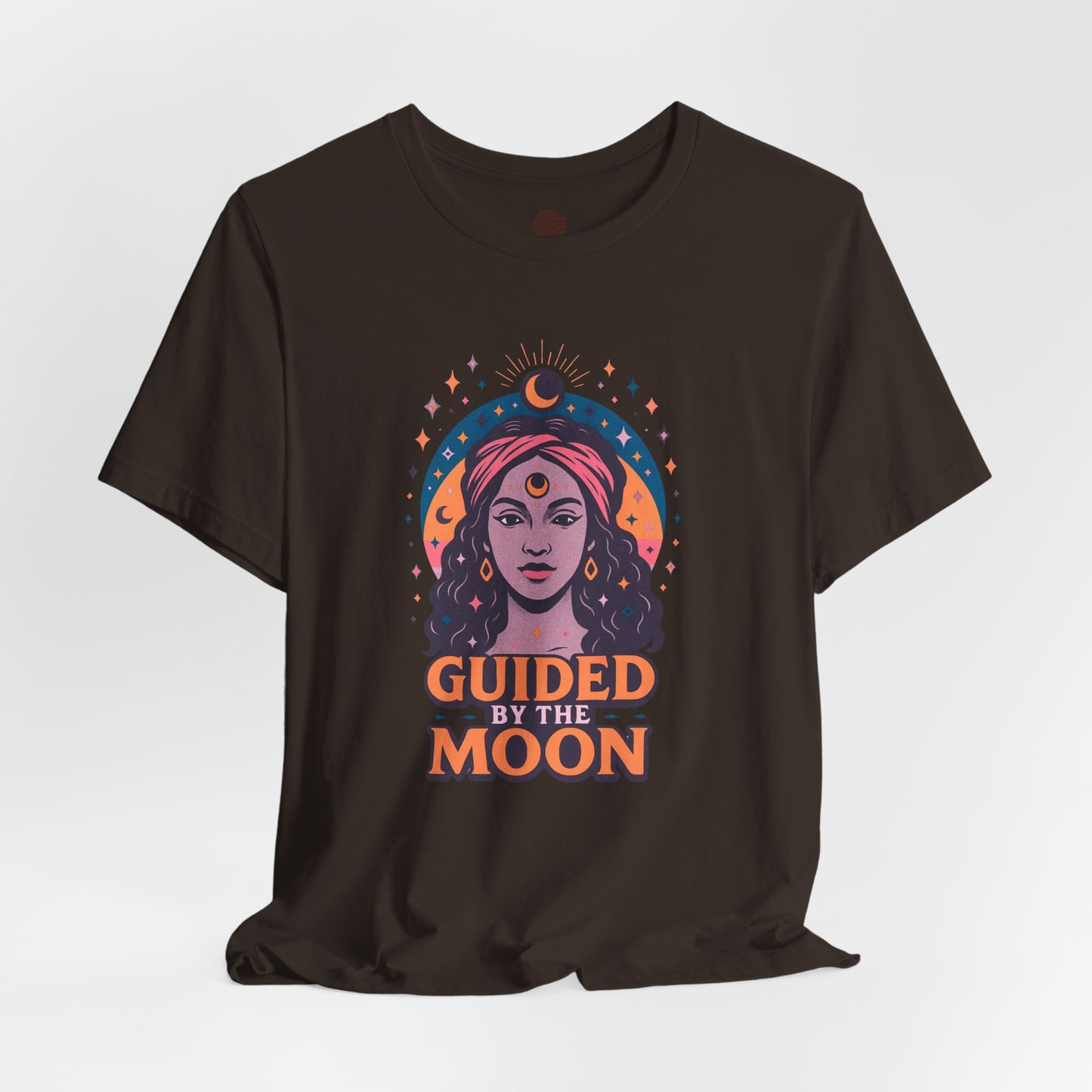Moon Phase T-Shirt, Celestial Astrology Tee, Spiritual Unisex Top, Witchy Moon Lover Gift, Guided by the Moon Shirt, Mystical Graphic Tee