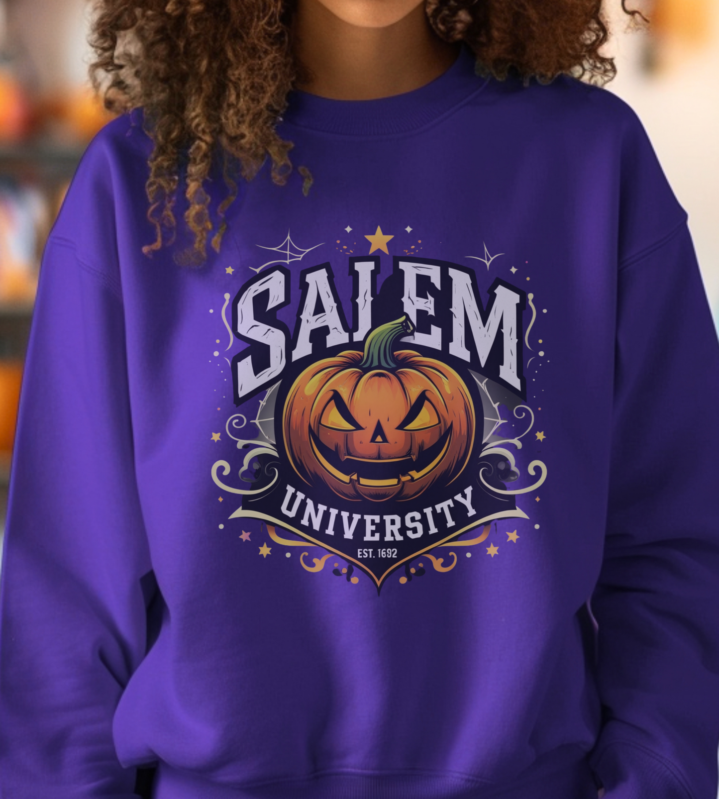 Salem University Jack-O’-Lantern – Unisex Gildan Heavy Blend Crewneck Sweatshirt