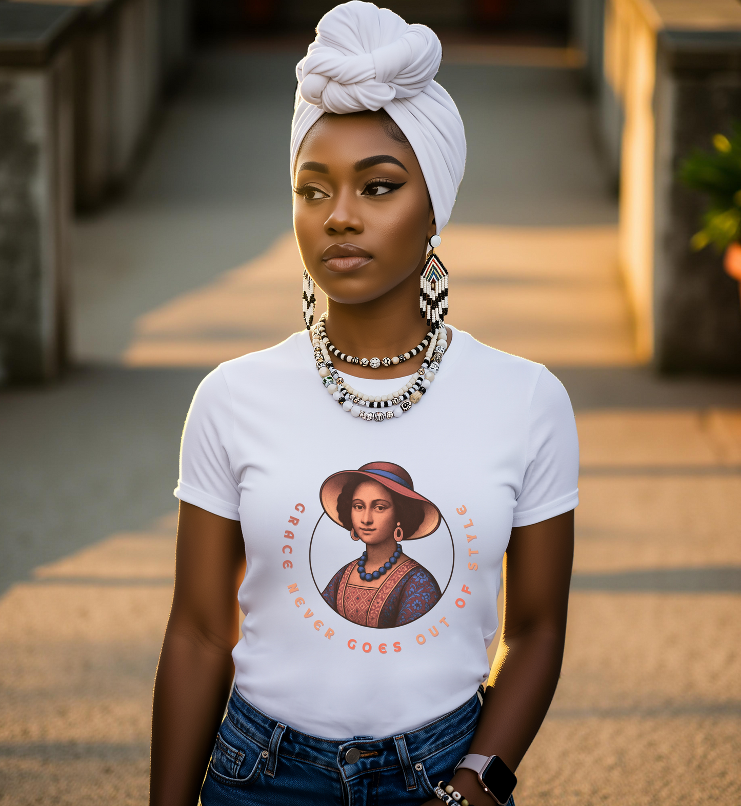 Grace Never Goes Out of Style Gildan 5000 Shirt, Vintage Renaissance Woman Graphic Tee, Inspirational Quote T Shirt, Retro Art Gift