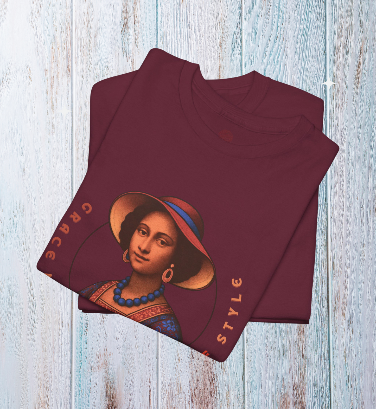 Grace Never Goes Out of Style Gildan 5000 Shirt, Vintage Renaissance Woman Graphic Tee, Inspirational Quote T Shirt, Retro Art Gift