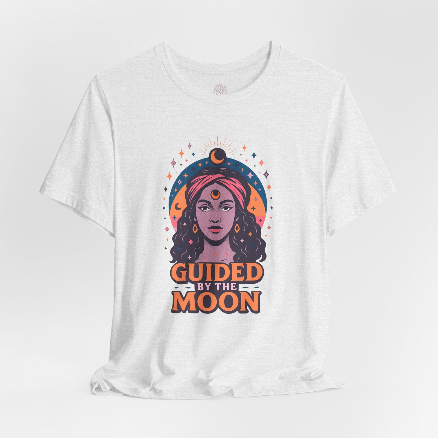 Moon Phase T-Shirt, Celestial Astrology Tee, Spiritual Unisex Top, Witchy Moon Lover Gift, Guided by the Moon Shirt, Mystical Graphic Tee