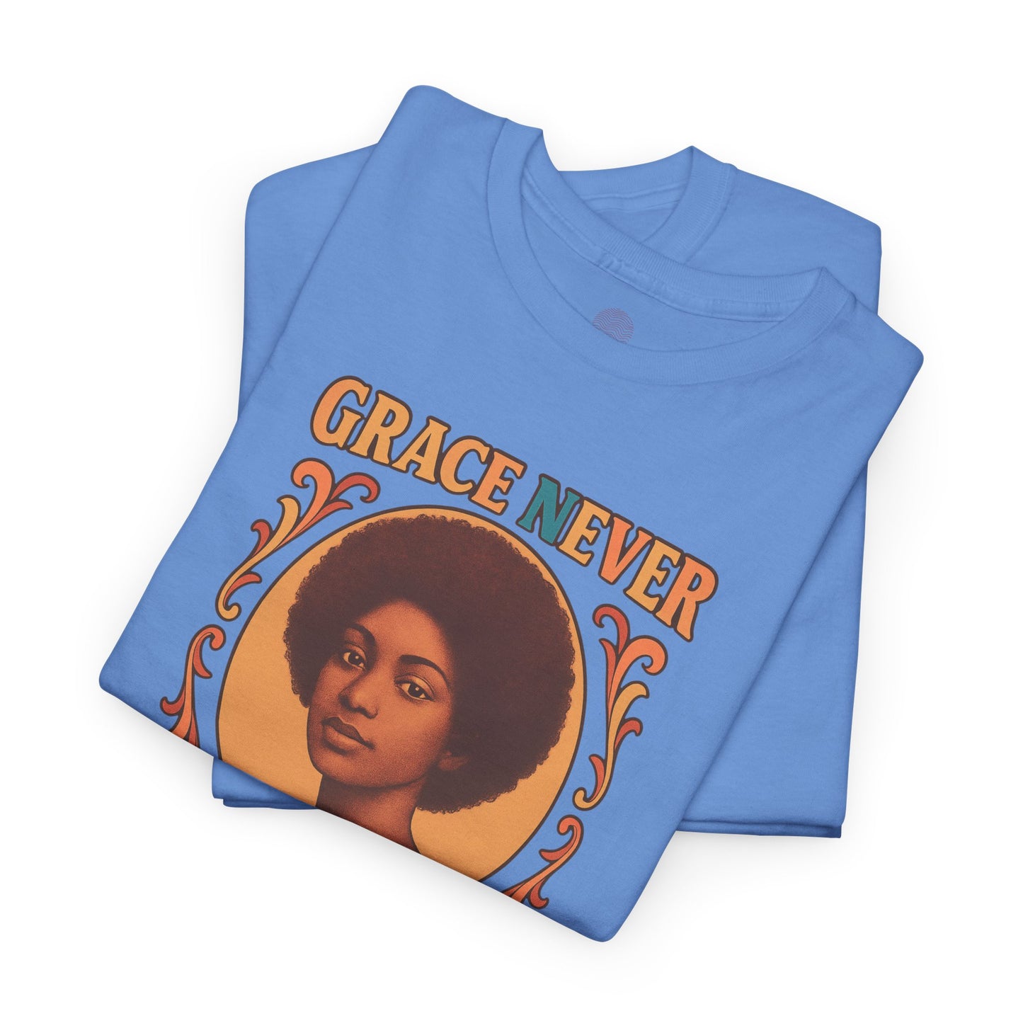 Grace Never Goes Out of Style Gildan 5000 Shirt - Retro Afro Woman Graphic Tee, Vintage 70s Aesthetic T-Shirt, Quote Top