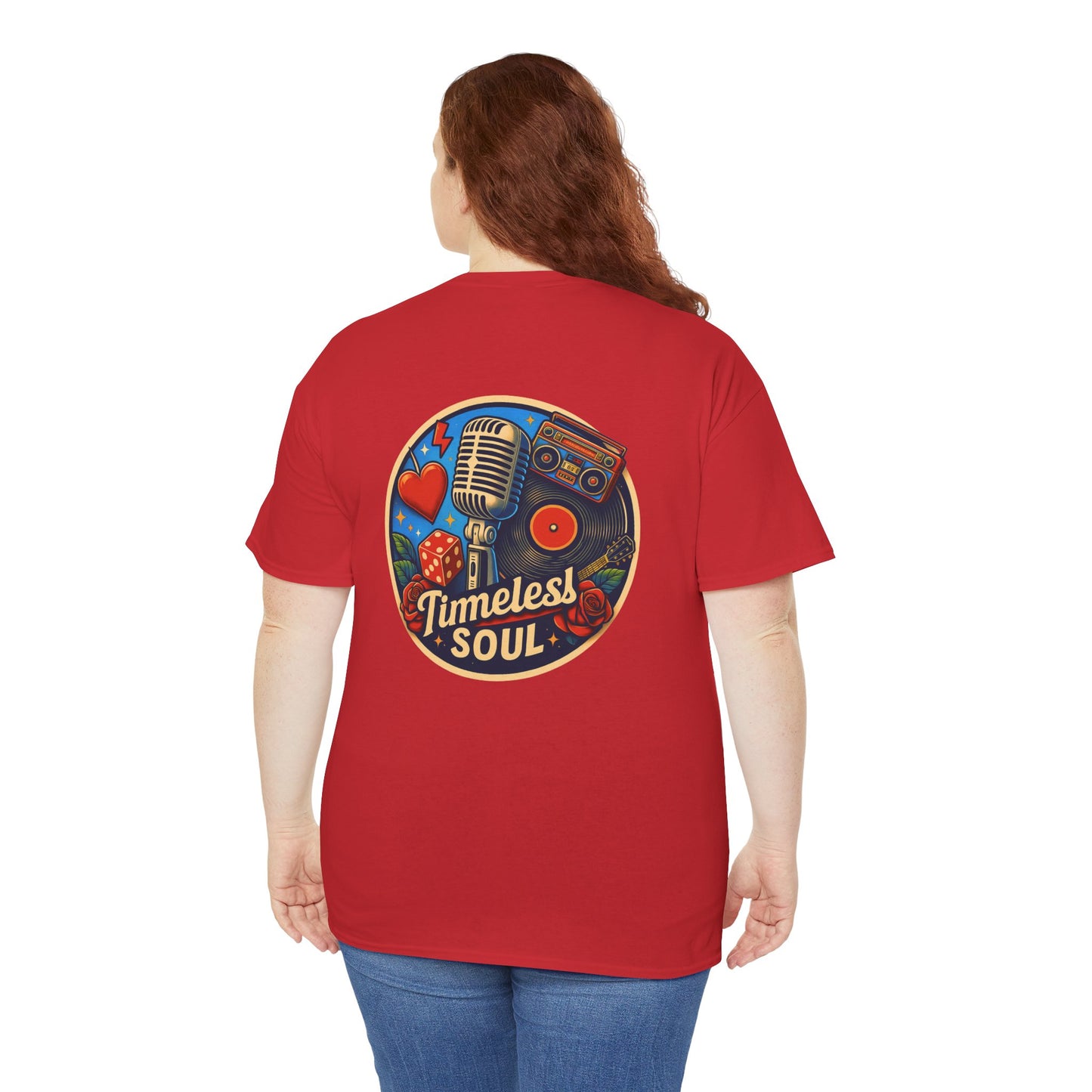Vintage Retro Music T-Shirt, Rock & Roll Band Shirt, Boombox Guitar Tee, Unisex Heavy Cotton Tee