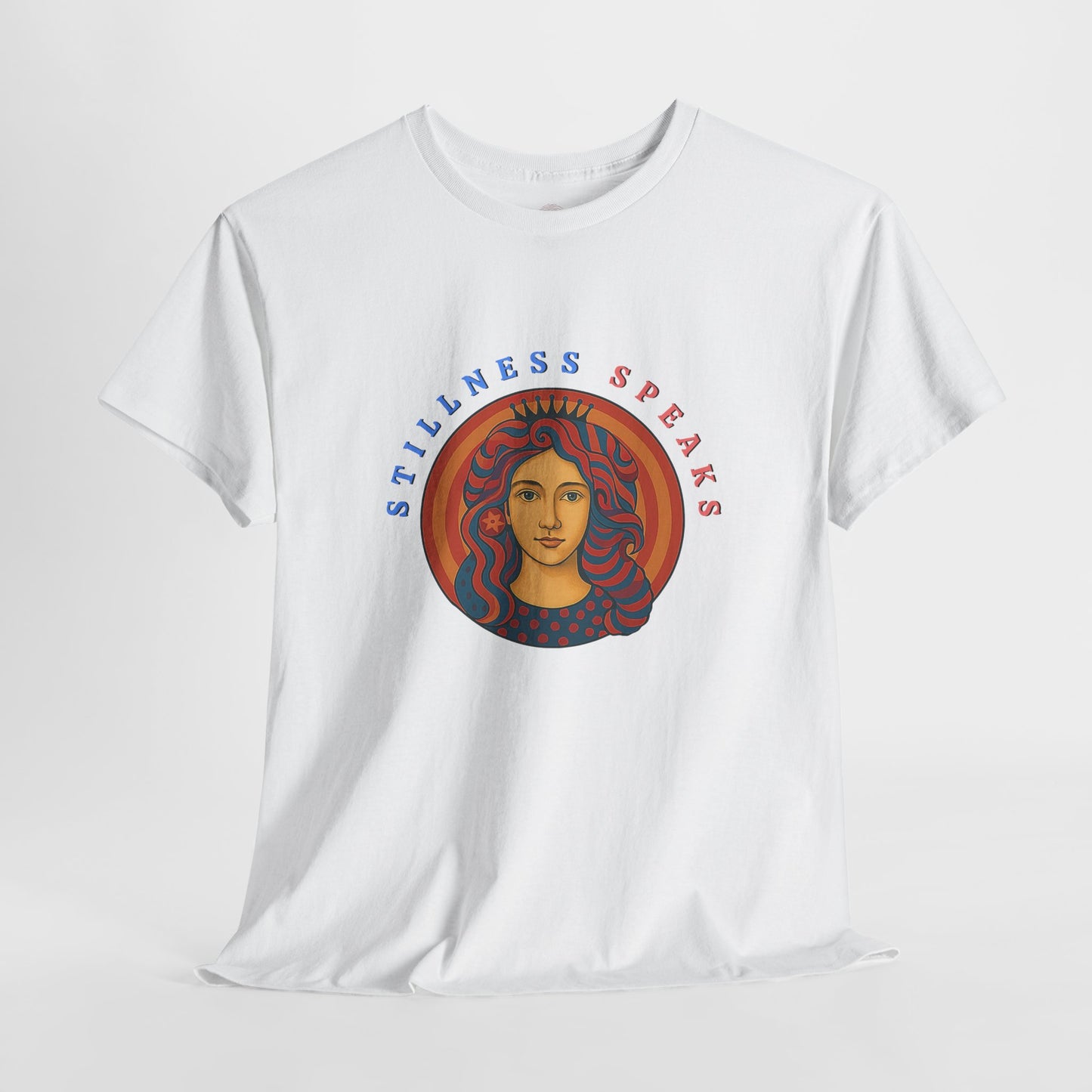 Stillness Speaks T-Shirt, Psychedelic Retro Graphic Tee, Spiritual Mystic Woman Shirt, 70s Boho Aesthetic Top, Inner Peace Gift, Unisex
