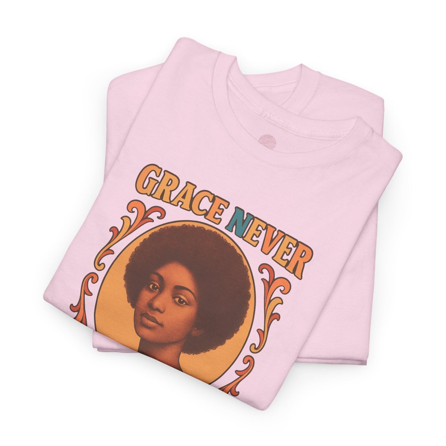 Grace Never Goes Out of Style Gildan 5000 Shirt - Retro Afro Woman Graphic Tee, Vintage 70s Aesthetic T-Shirt, Quote Top