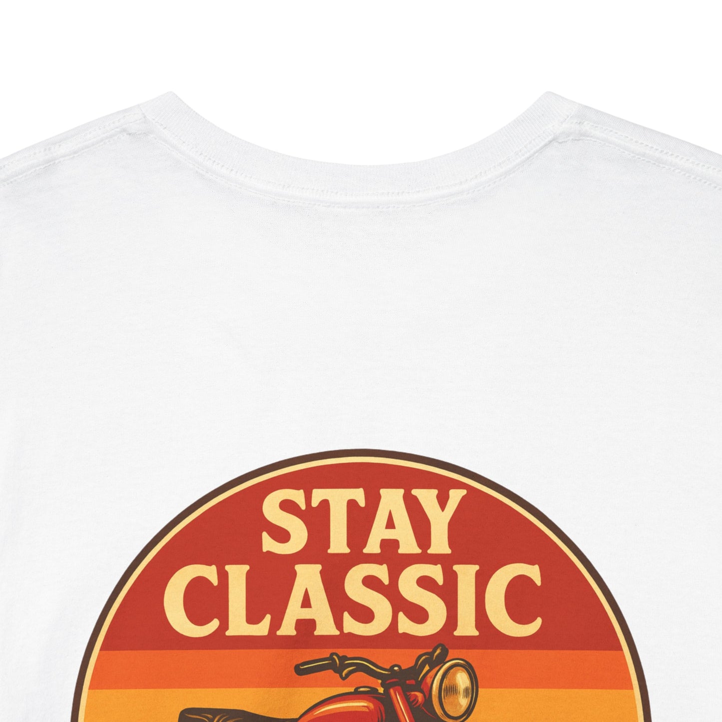 Stay Classic Motorcycle T-Shirt | Retro Bike Graphic Tee | Gildan 5000