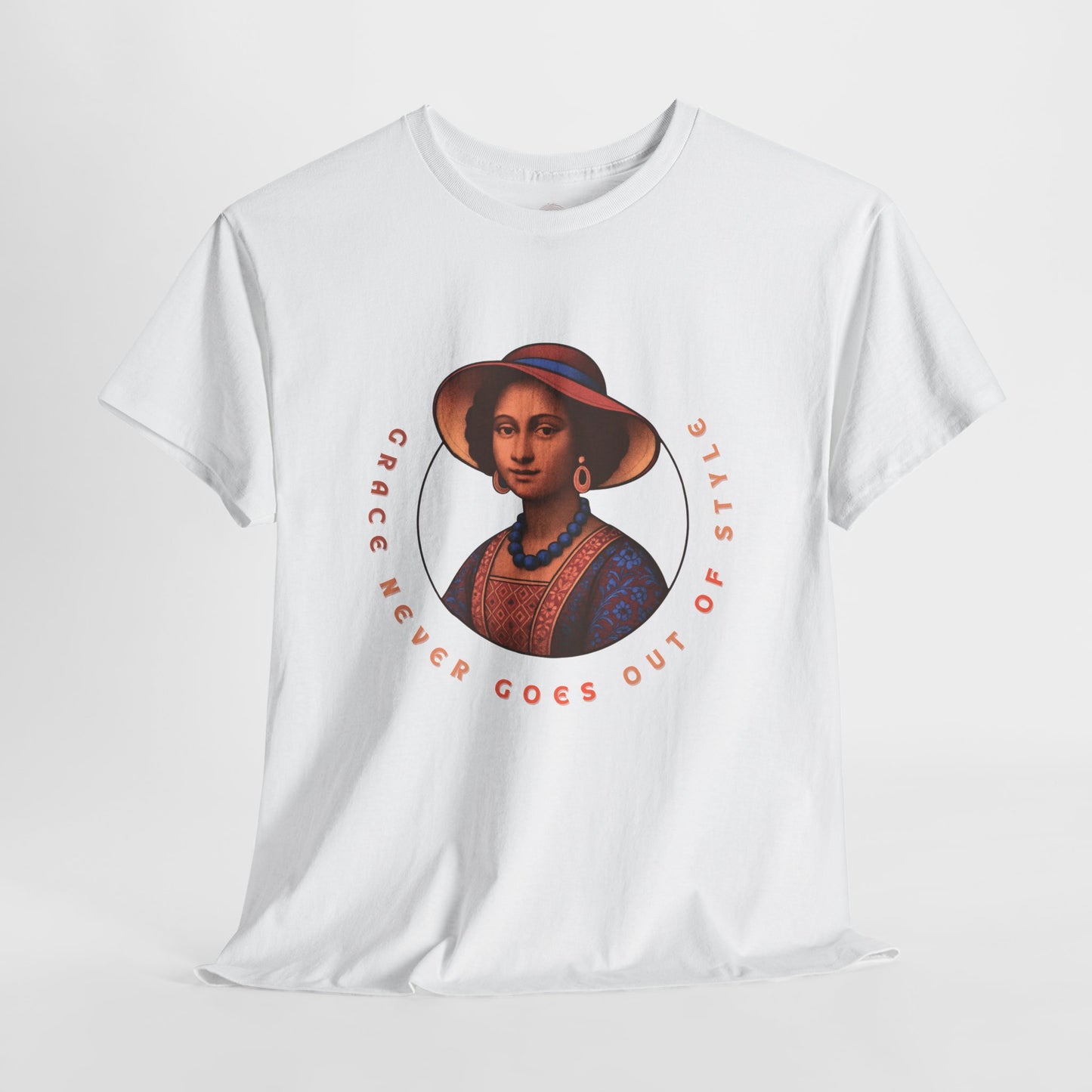 Grace Never Goes Out of Style Gildan 5000 Shirt, Vintage Renaissance Woman Graphic Tee, Inspirational Quote T Shirt, Retro Art Gift