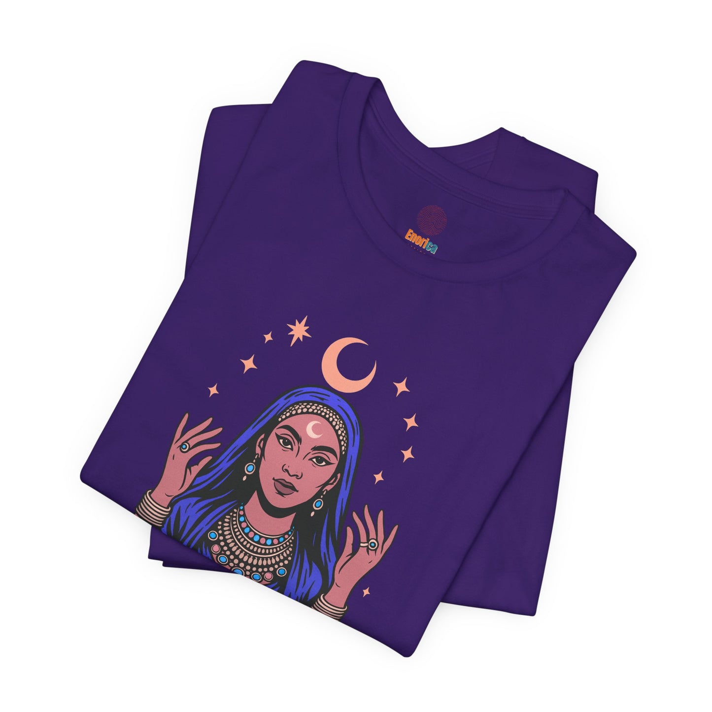 Guided by the Moon T Shirt, Mystical Celestial Graphic Tee, Spiritual Astrology Unisex Top, Moon Phase Witchy Gift for Moon Lovers - Unisex
