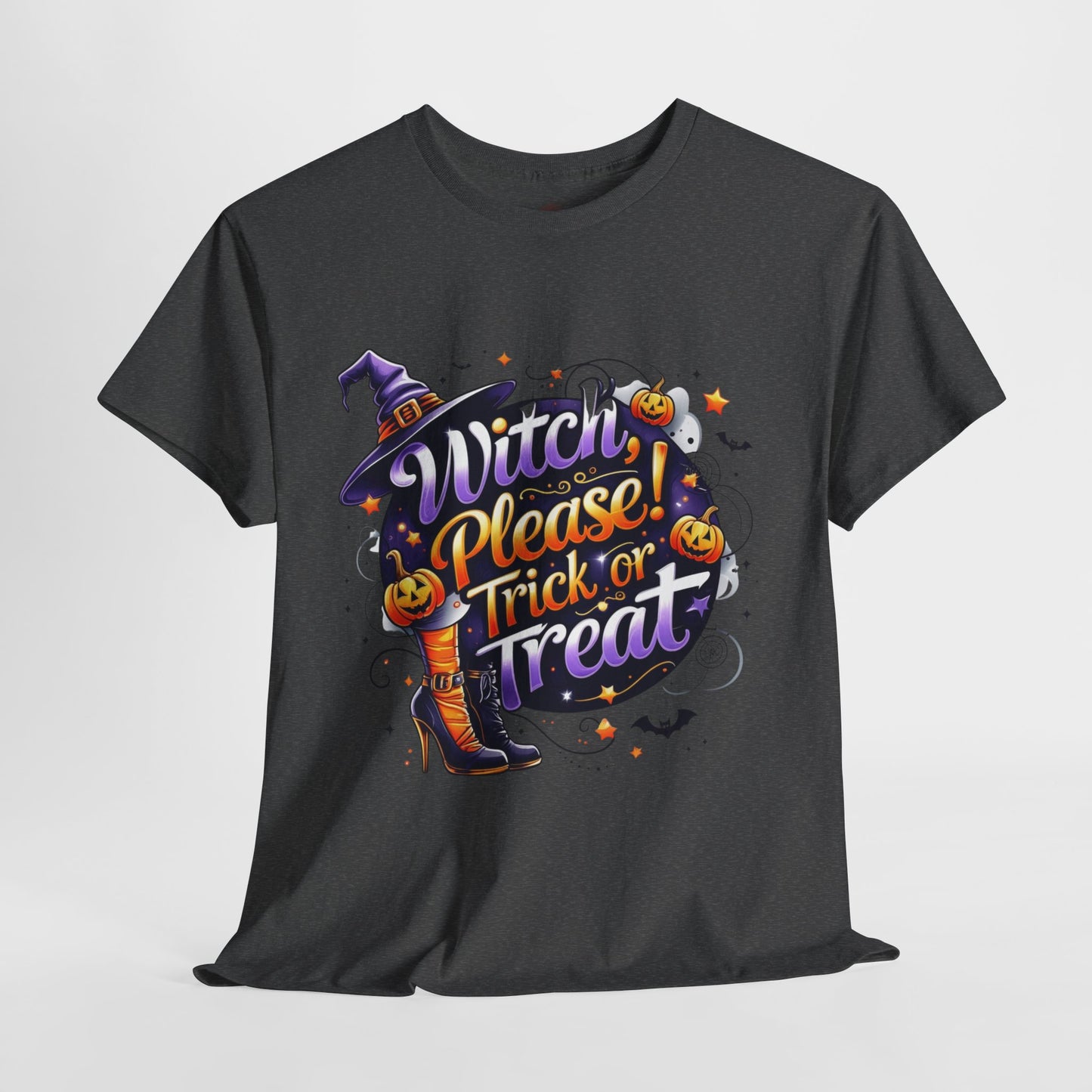 Witch Please Trick or Treat Halloween Shirt | Funny Witch Pumpkin Graphic Tee | Spooky Unisex Costume T-Shirt | Cute Halloween Party Top