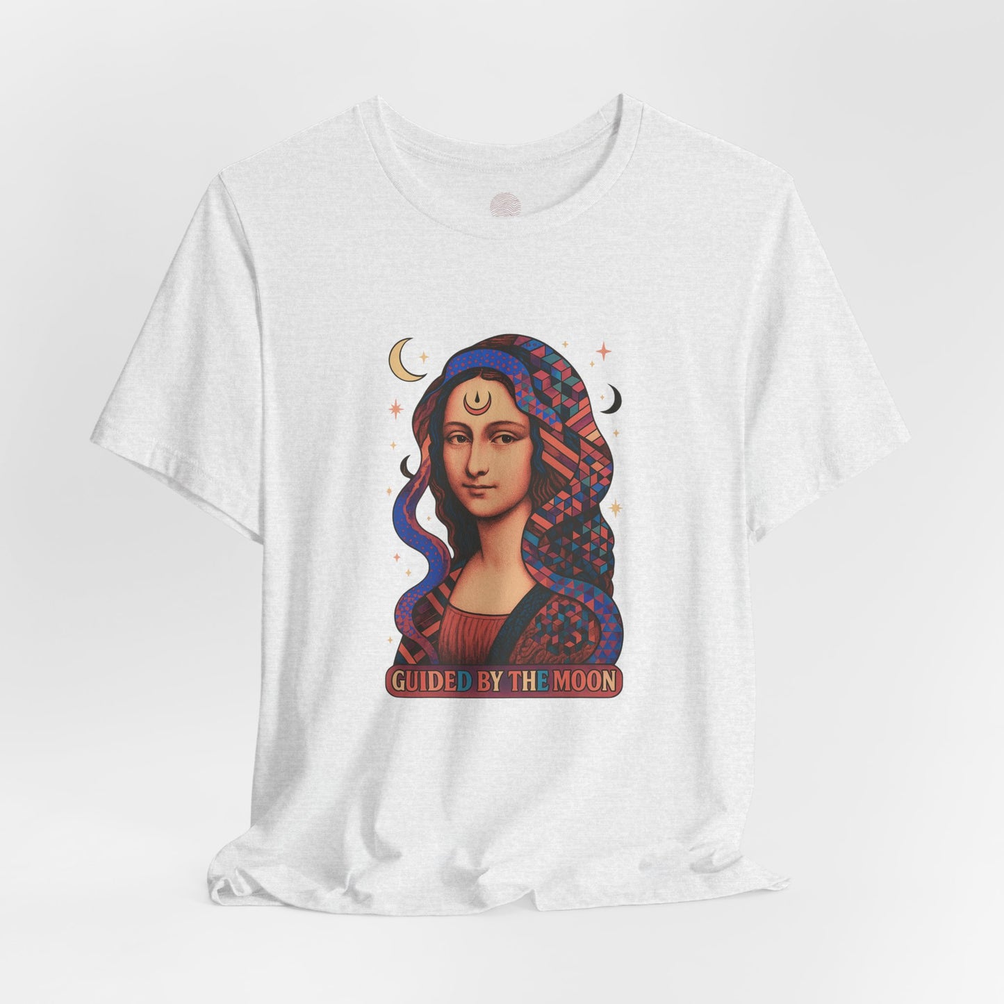 Moon Phase Unisex Tee, Celestial Graphic T-Shirt, Retro Geometric Spiritual Top, Astrology Gift, Mystical Moon Shirt, Boho Tee, Lunar Cycle