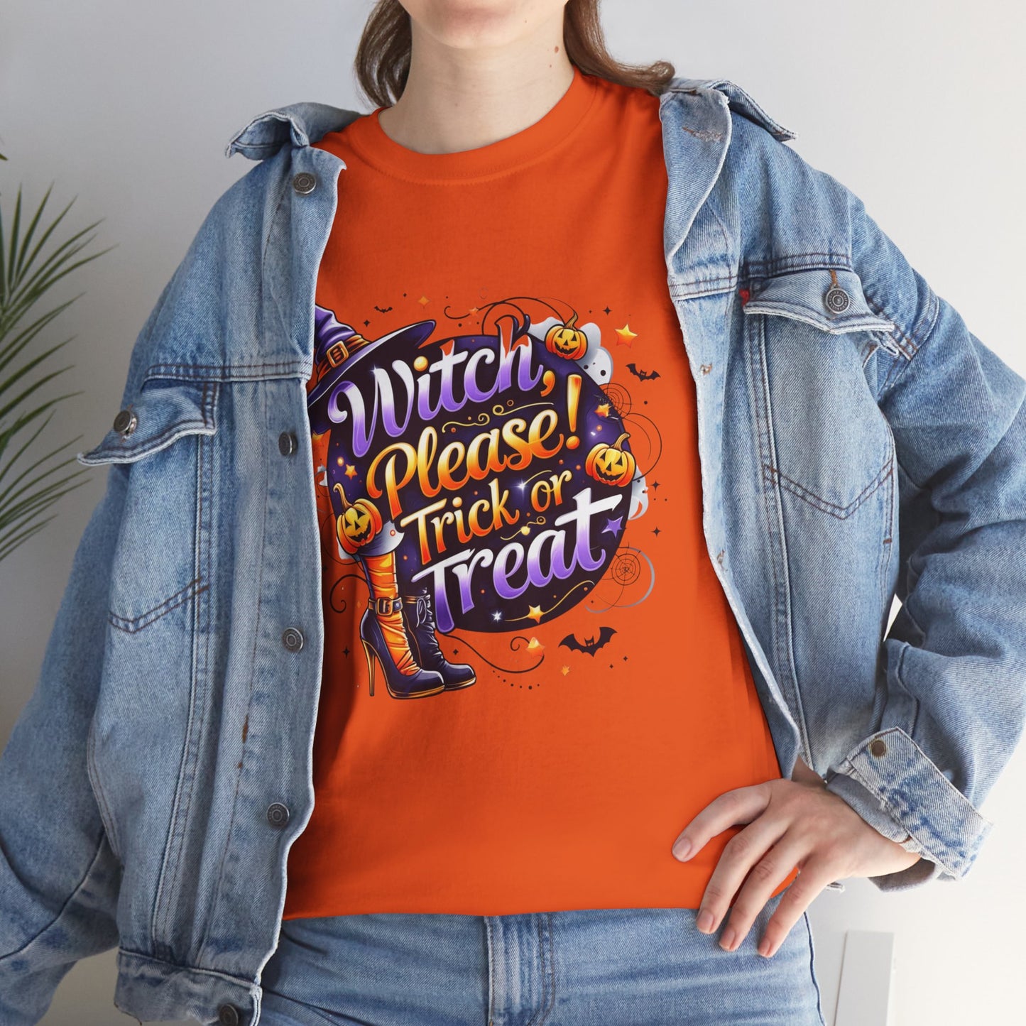 Witch Please Trick or Treat Halloween Shirt | Funny Witch Pumpkin Graphic Tee | Spooky Unisex Costume T-Shirt | Cute Halloween Party Top