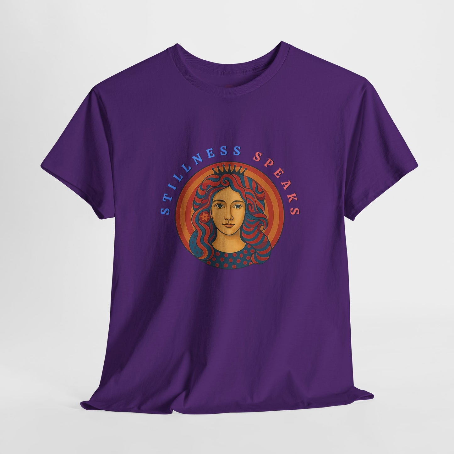 Stillness Speaks T-Shirt, Psychedelic Retro Graphic Tee, Spiritual Mystic Woman Shirt, 70s Boho Aesthetic Top, Inner Peace Gift, Unisex