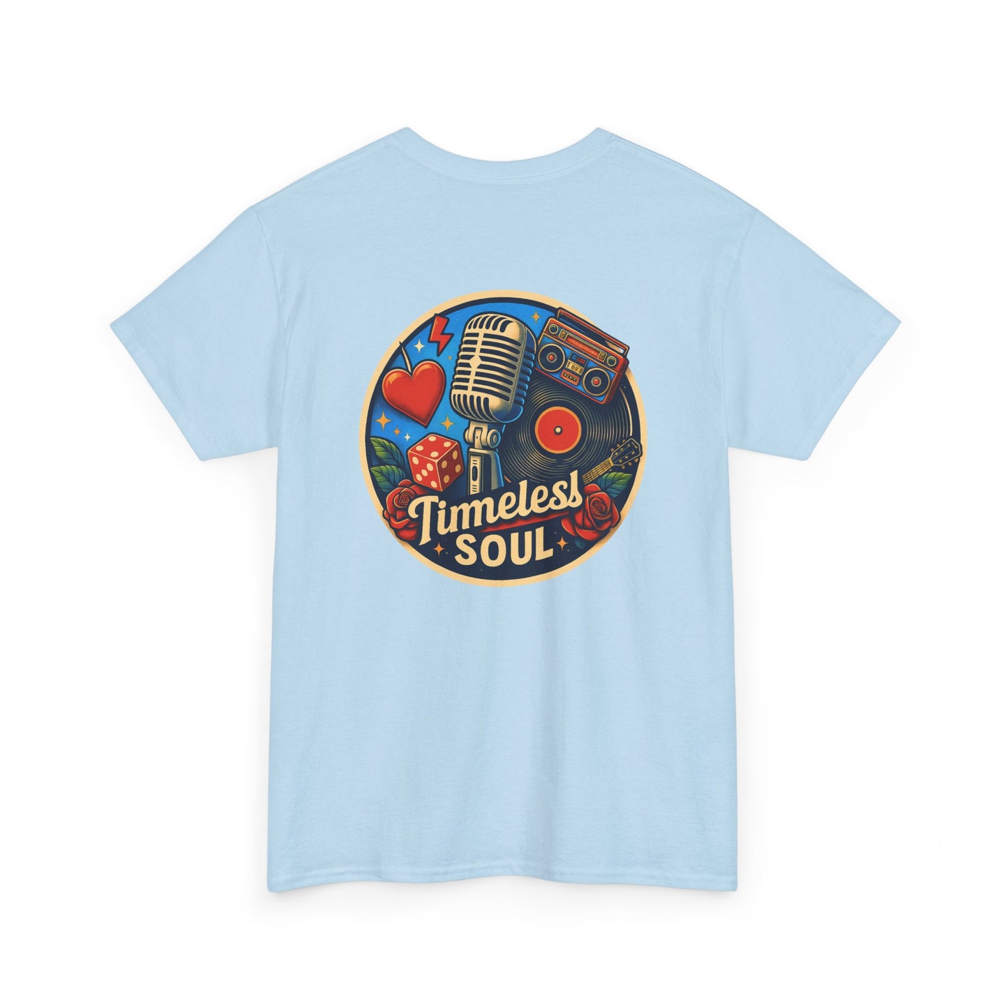 Vintage Retro Music T-Shirt, Rock & Roll Band Shirt, Boombox Guitar Tee, Unisex Heavy Cotton Tee